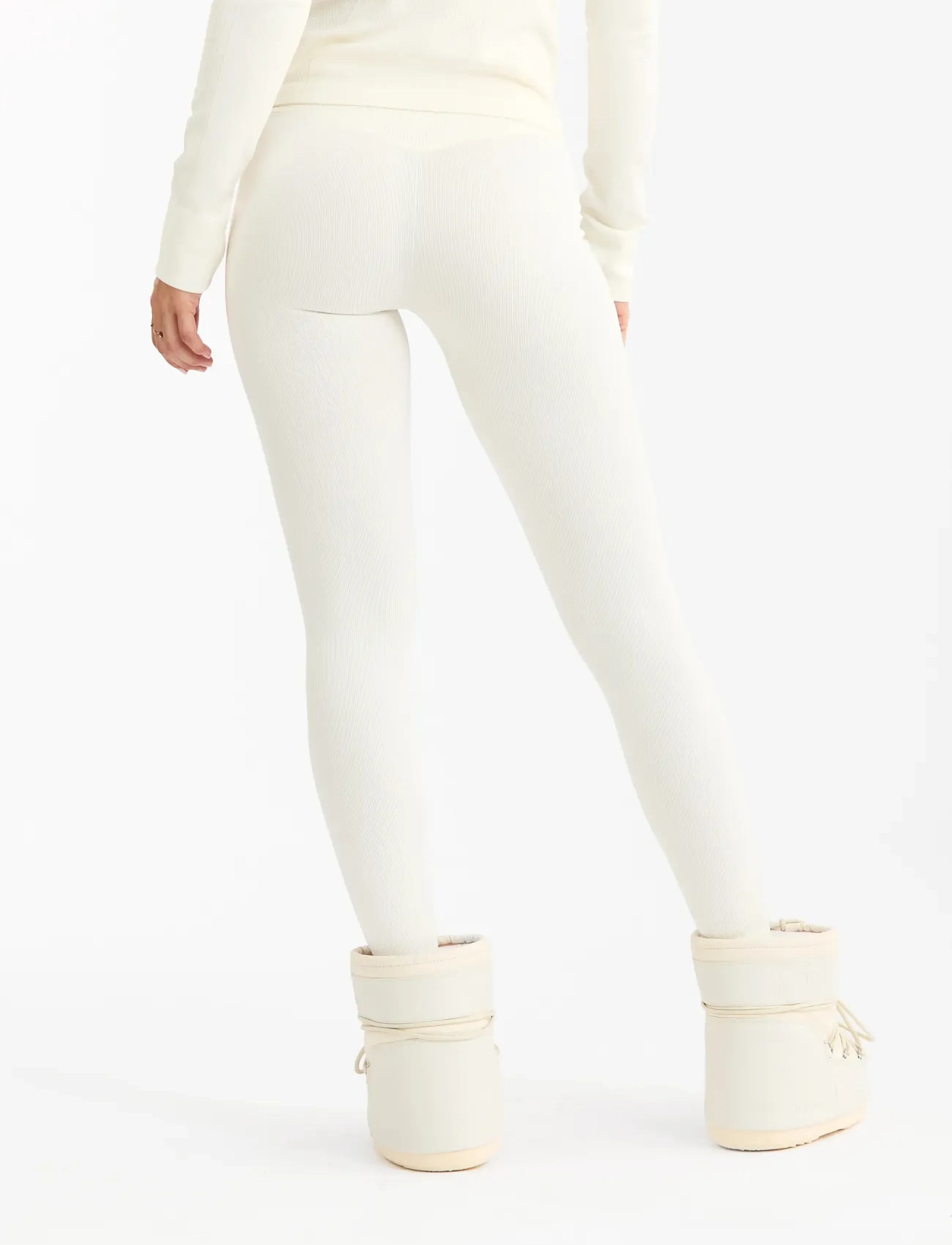 Drop of Mindfulness - SEAMLESS BASE LAYER TIGHTS - seamless tights - cream white aprÈs - 3