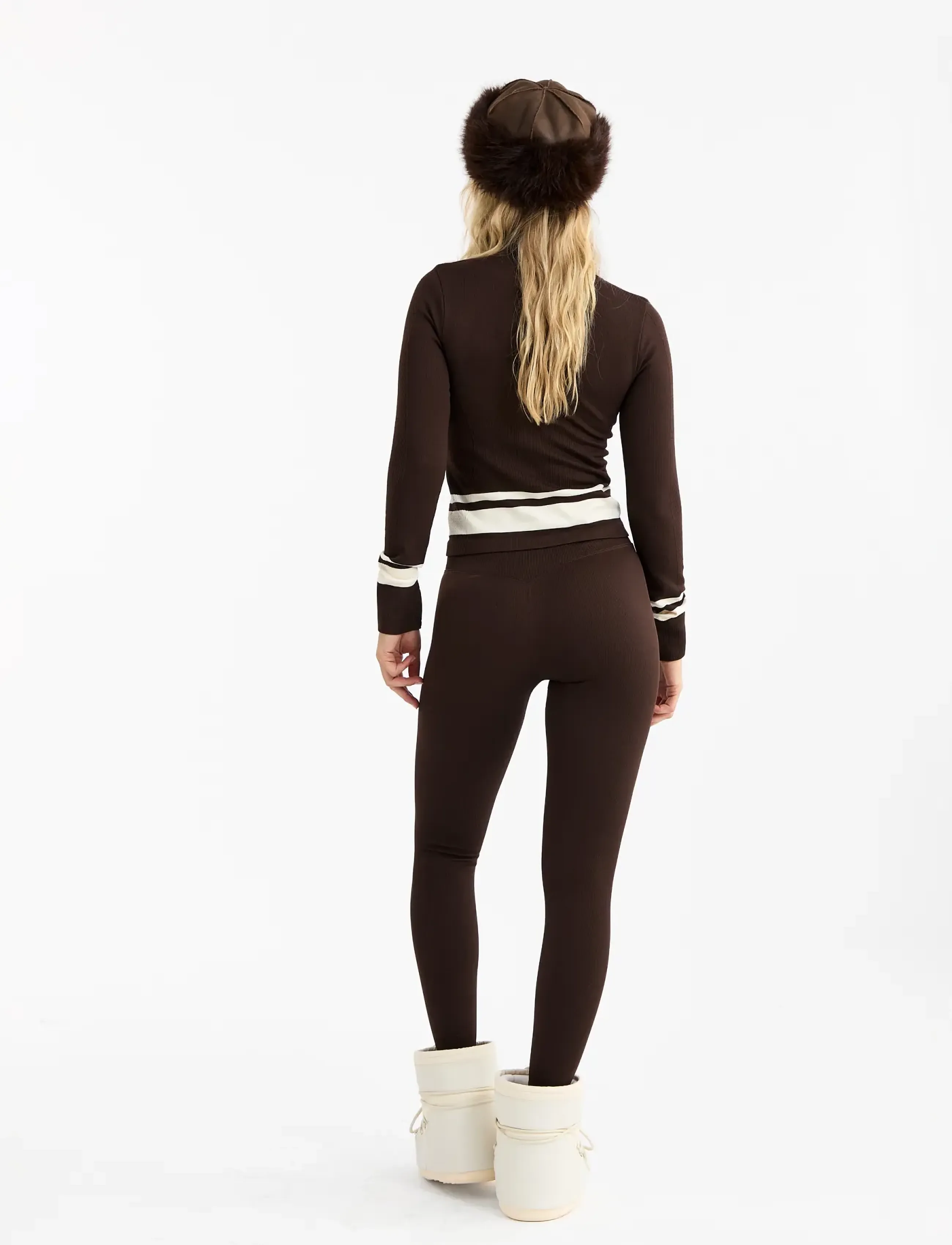Drop of Mindfulness - SEAMLESS BASE LAYER TIGHTS - seamless tights - dark brown - 5
