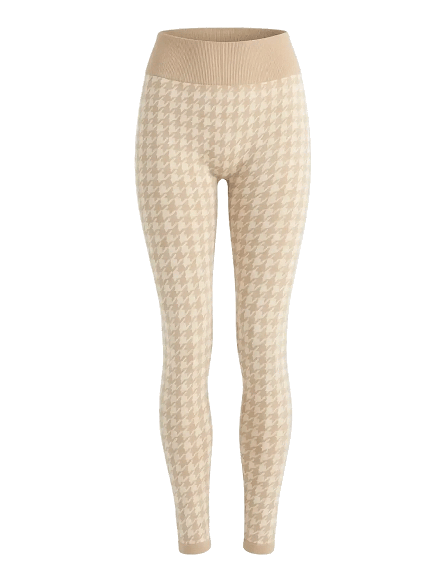 Drop of Mindfulness - SEAMLESS BASE LAYER TIGHTS - underställsbyxor - cream white dogtooth - 1