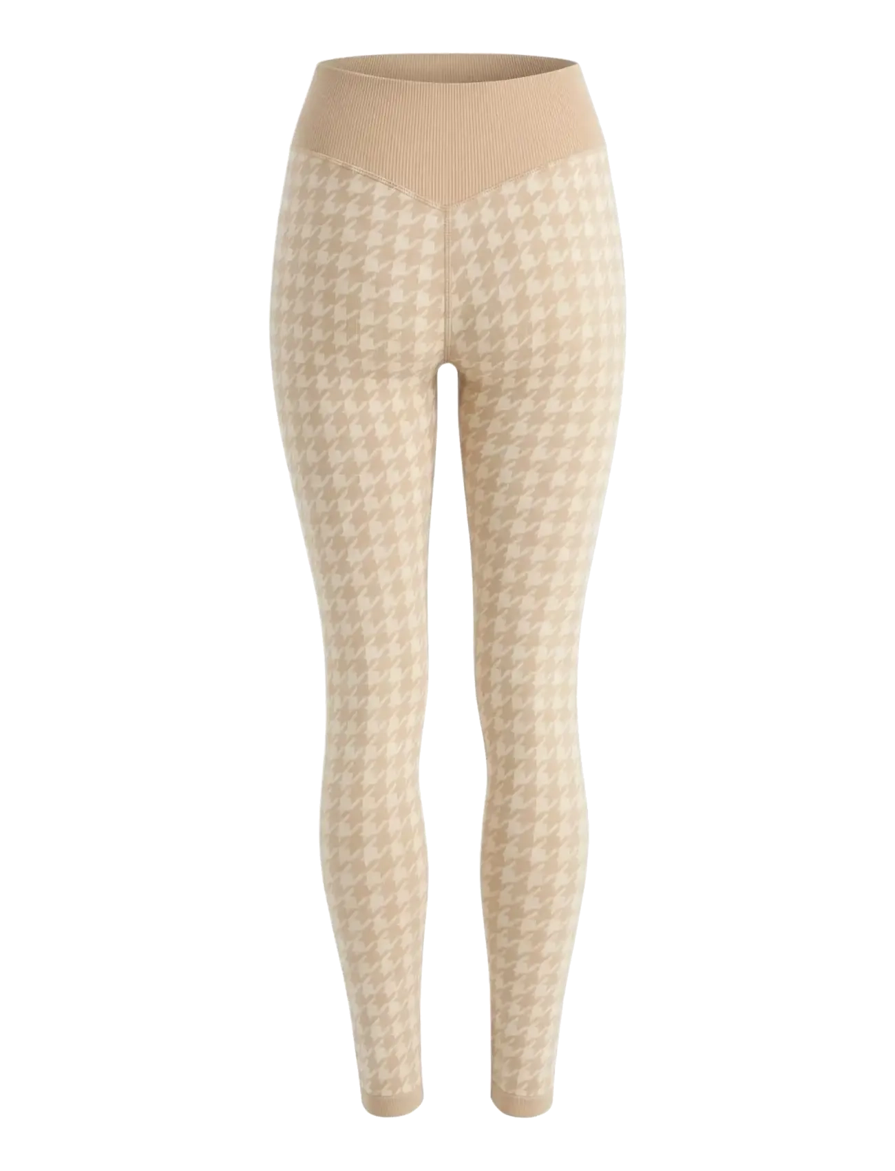 Drop of Mindfulness - SEAMLESS BASE LAYER TIGHTS - underställsbyxor - cream white dogtooth - 2