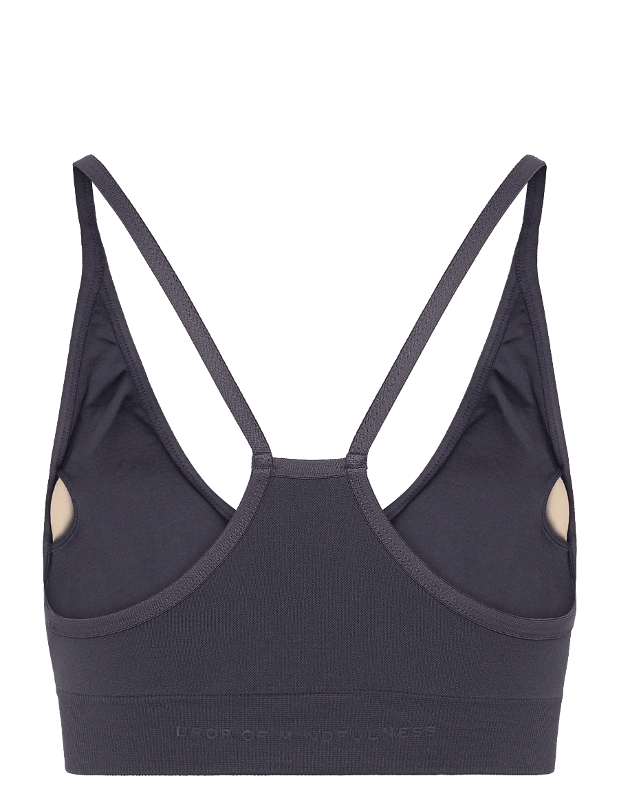 Drop of Mindfulness - SEAMLESS V SHAPE BRA - sports bras - charcoal - 2