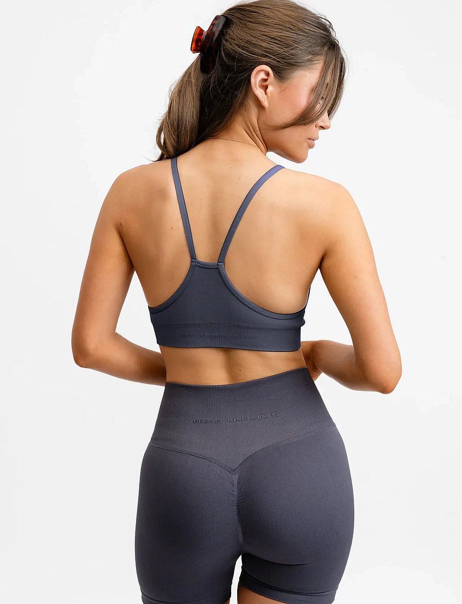 Drop of Mindfulness - SEAMLESS V SHAPE BRA - sports bras - charcoal - 3