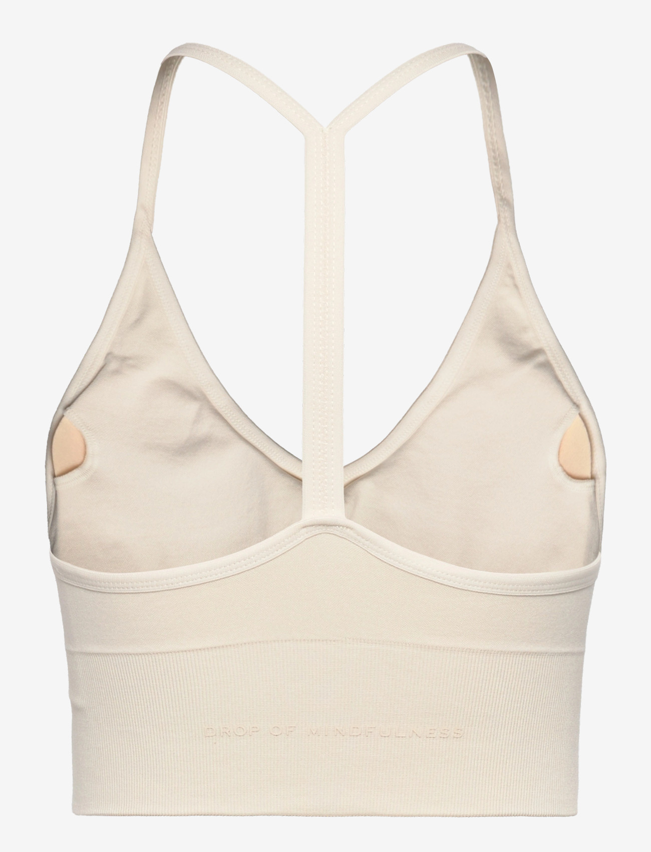 Drop of Mindfulness - SEAMLESS V SHAPE CROP TOP - nabapluusid - cream white - 2