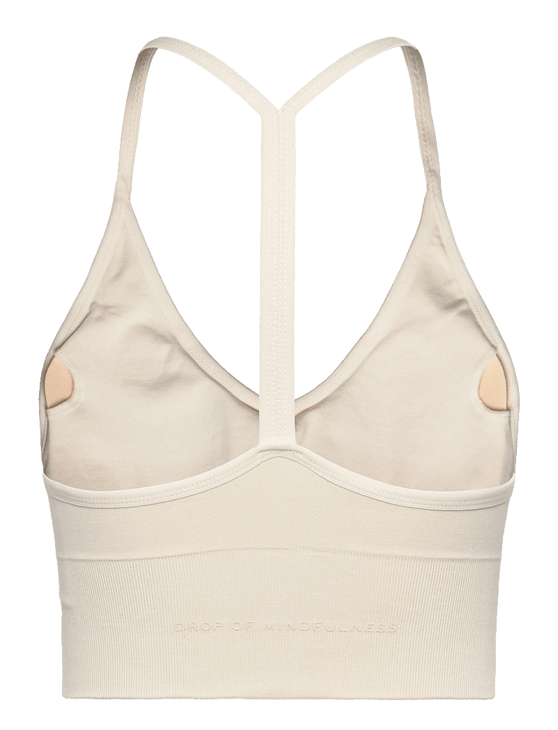 Drop of Mindfulness - SEAMLESS V SHAPE CROP TOP - nabapluusid - cream white - 2