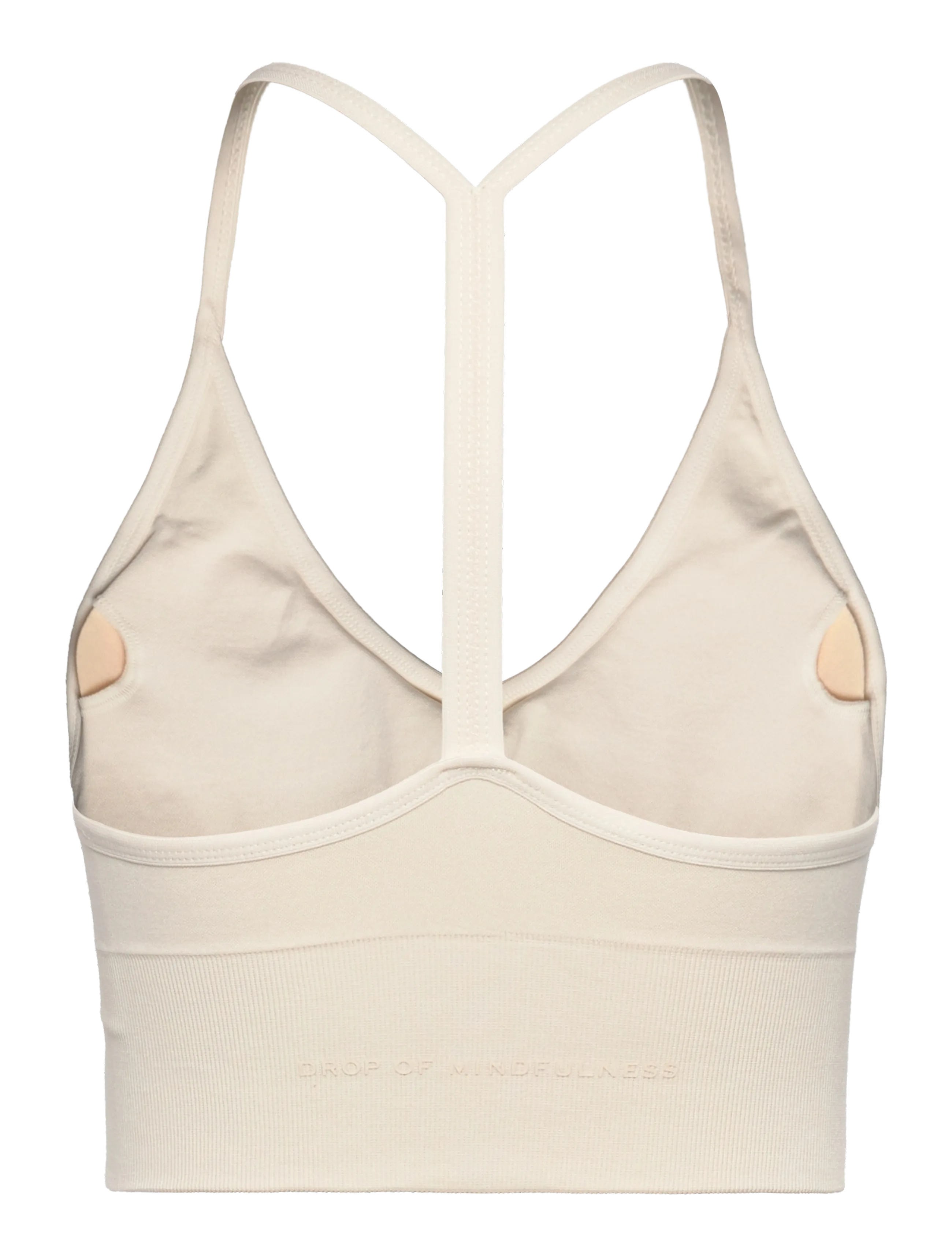 Drop of Mindfulness - SEAMLESS V SHAPE CROP TOP - nabapluusid - cream white - 2