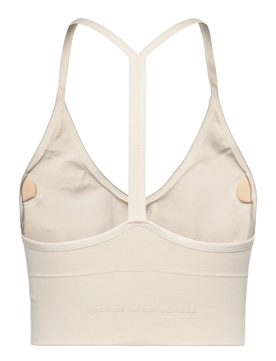 Drop of Mindfulness - SEAMLESS V SHAPE CROP TOP - nabapluusid - cream white - 2