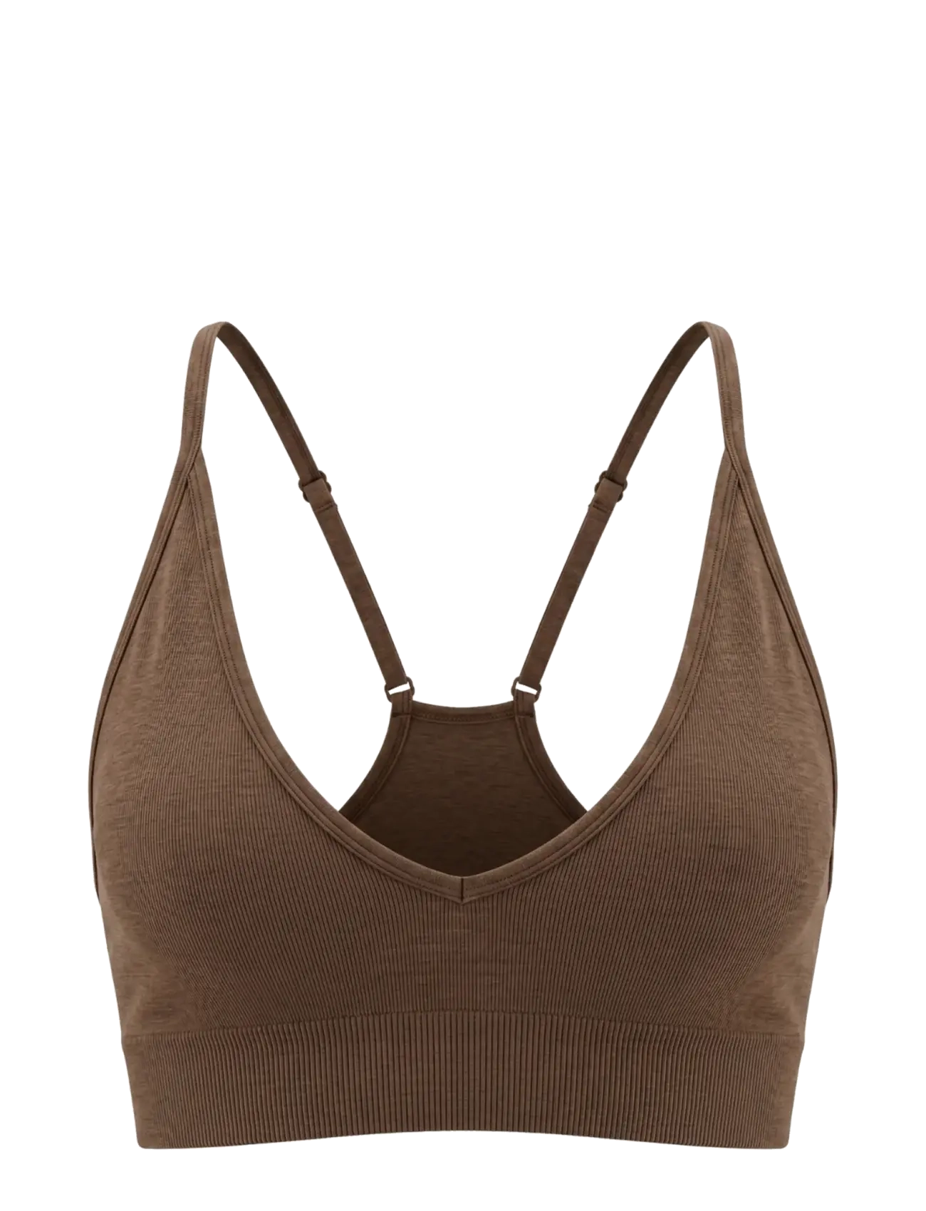 Drop of Mindfulness SEAMLESS DELIGHT V SHAPE BRA - Sport-BHs - HAZEL MELANGE / brown