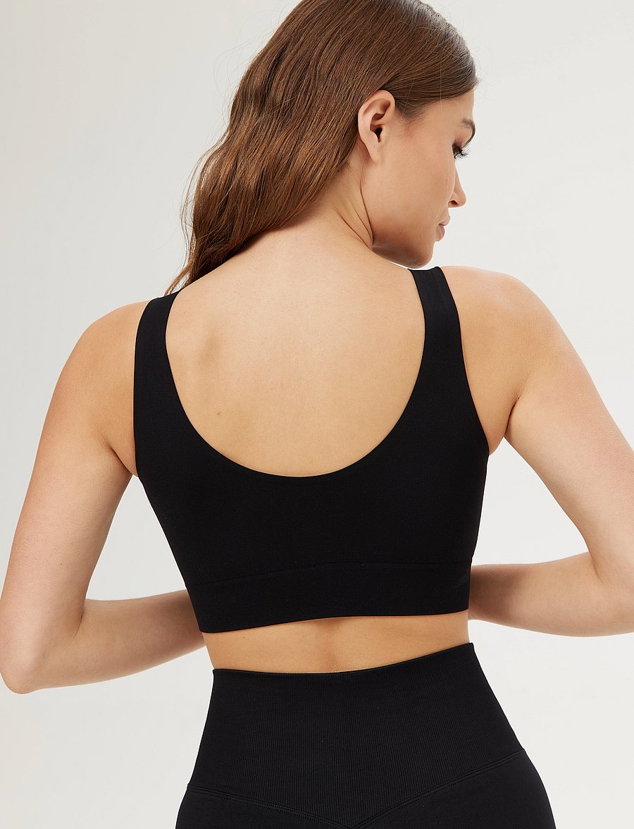 Drop of Mindfulness - FLOW BRA - medium støtte - black - 3
