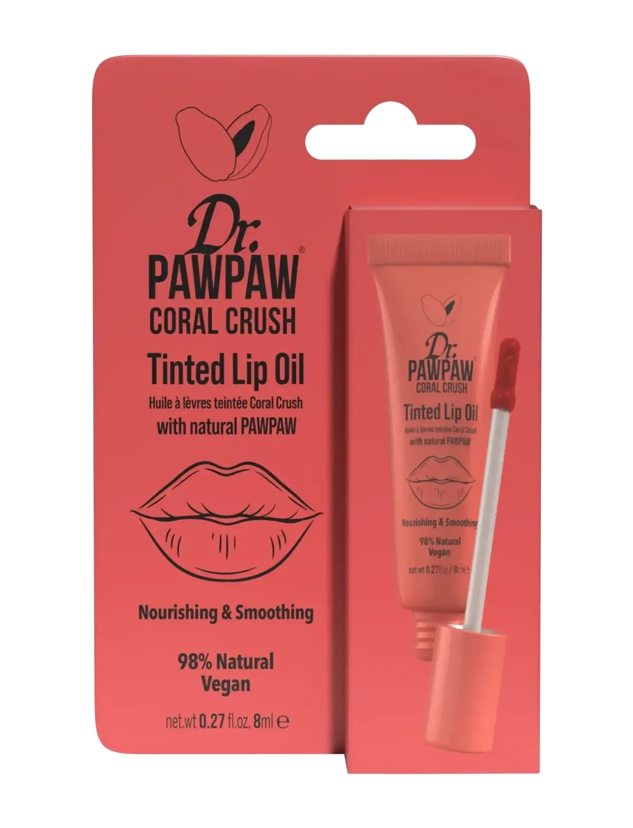Dr.PAWPAW Tinted Lip Oil - CORAL CRUSH