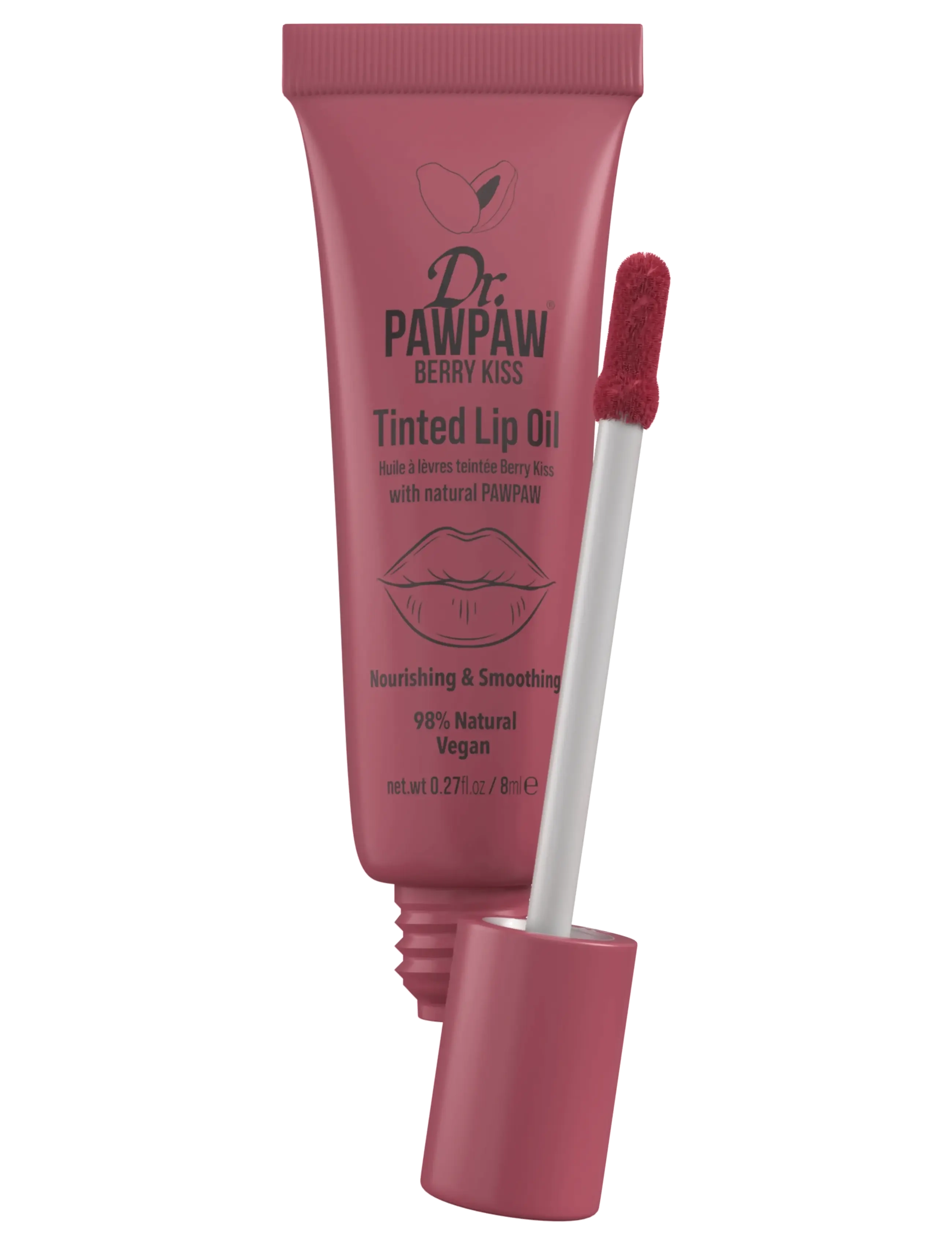 Dr.PawPaw Dr.PAWPAW Tinted Lip Oil - Huuled - BERRY KISS / pink/rose