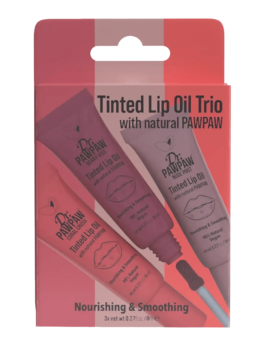 Dr.PawPaw - Dr.PAWPAW Tinted Lip Oil - Trio Pack - makeup - coral crush, nude pout & berry kiss - 0