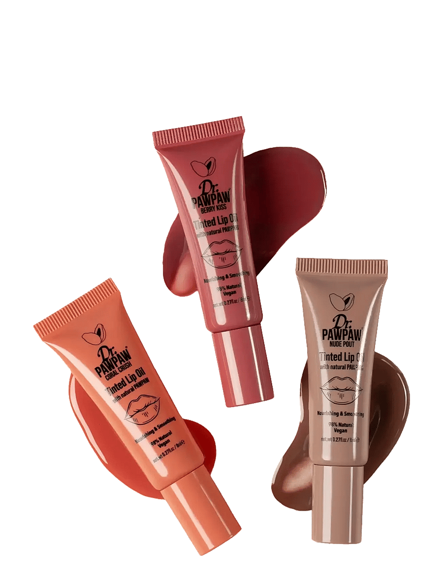 Dr.PawPaw - Dr.PAWPAW Tinted Lip Oil - Trio Pack - makeup - coral crush, nude pout & berry kiss - 1