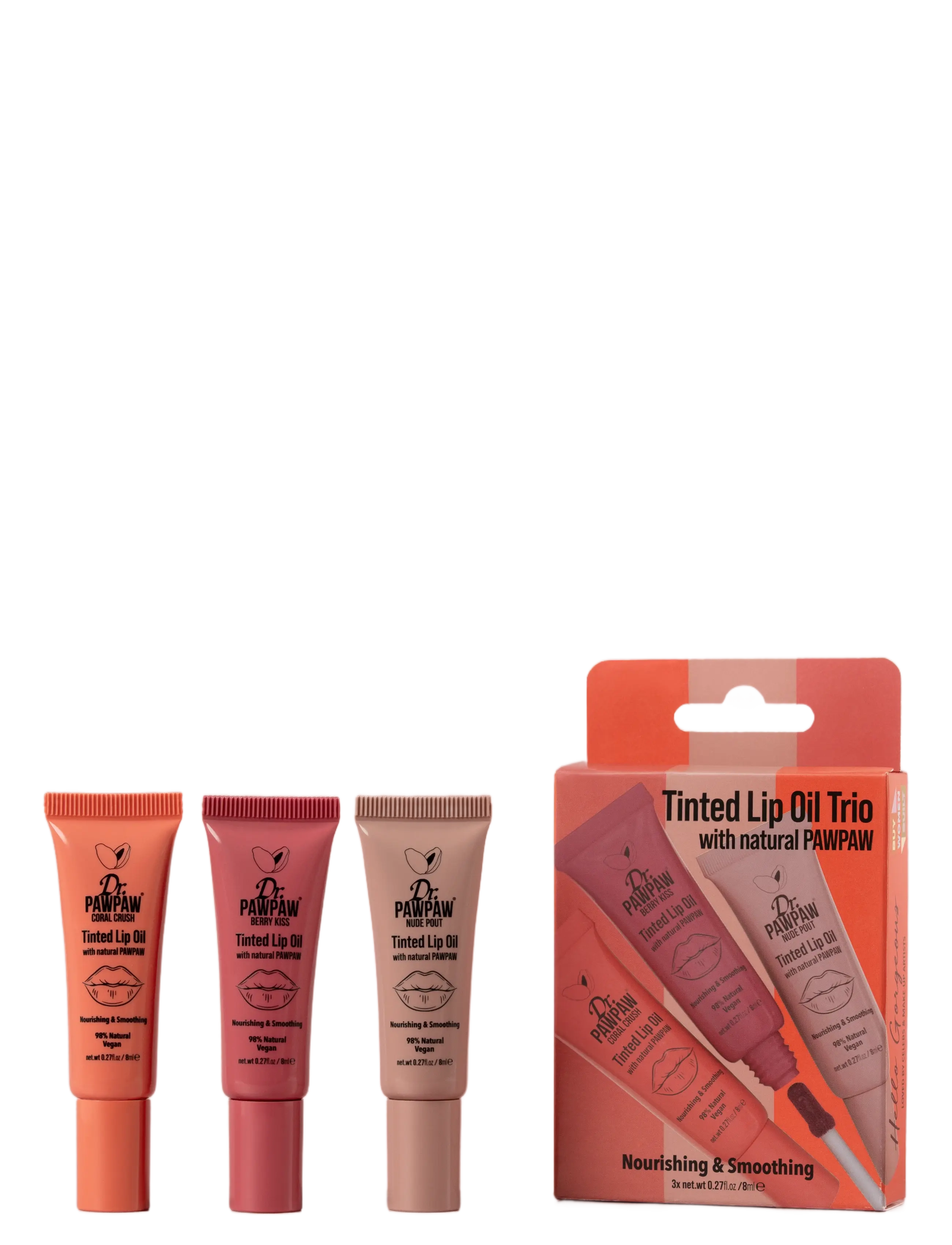 Dr.PawPaw - Dr.PAWPAW Tinted Lip Oil - Trio Pack - makeup - coral crush, nude pout & berry kiss - 2