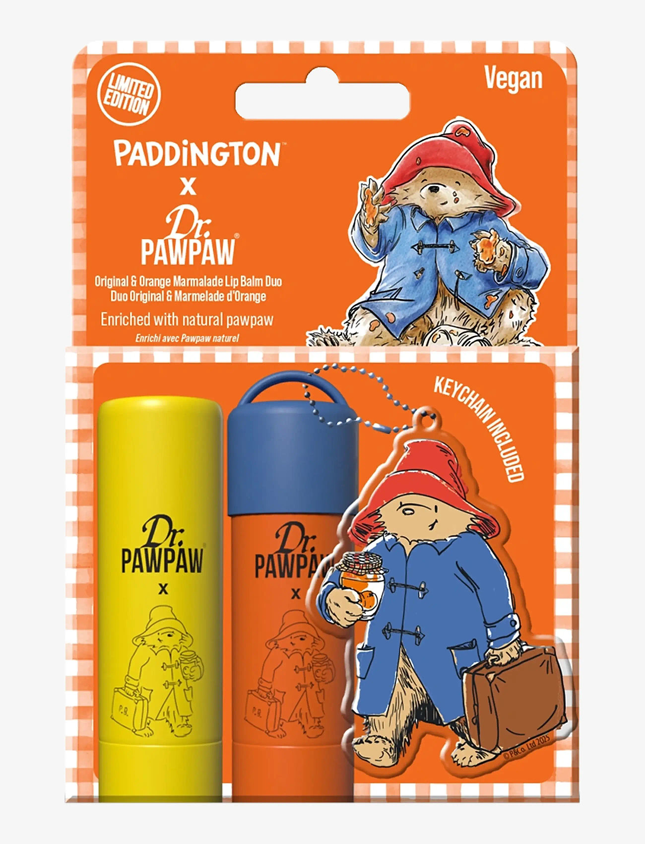 Dr.PawPaw - Dr.PAWPAW Paddington Bear Keyring Original + Orange Marmalade - læbepomade - clear - 0