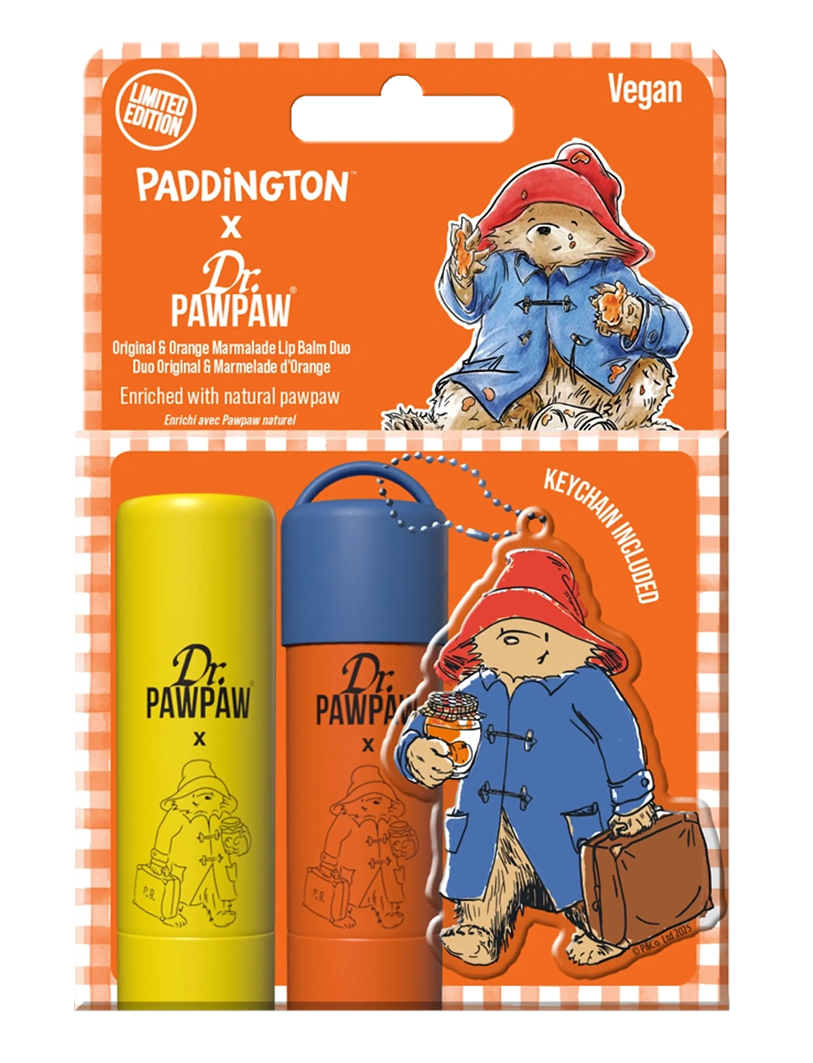 Dr.PawPaw Dr.PAWPAW Paddington Bear Keyring Original + Orange Marmalade - Nyheder - CLEAR / undefined