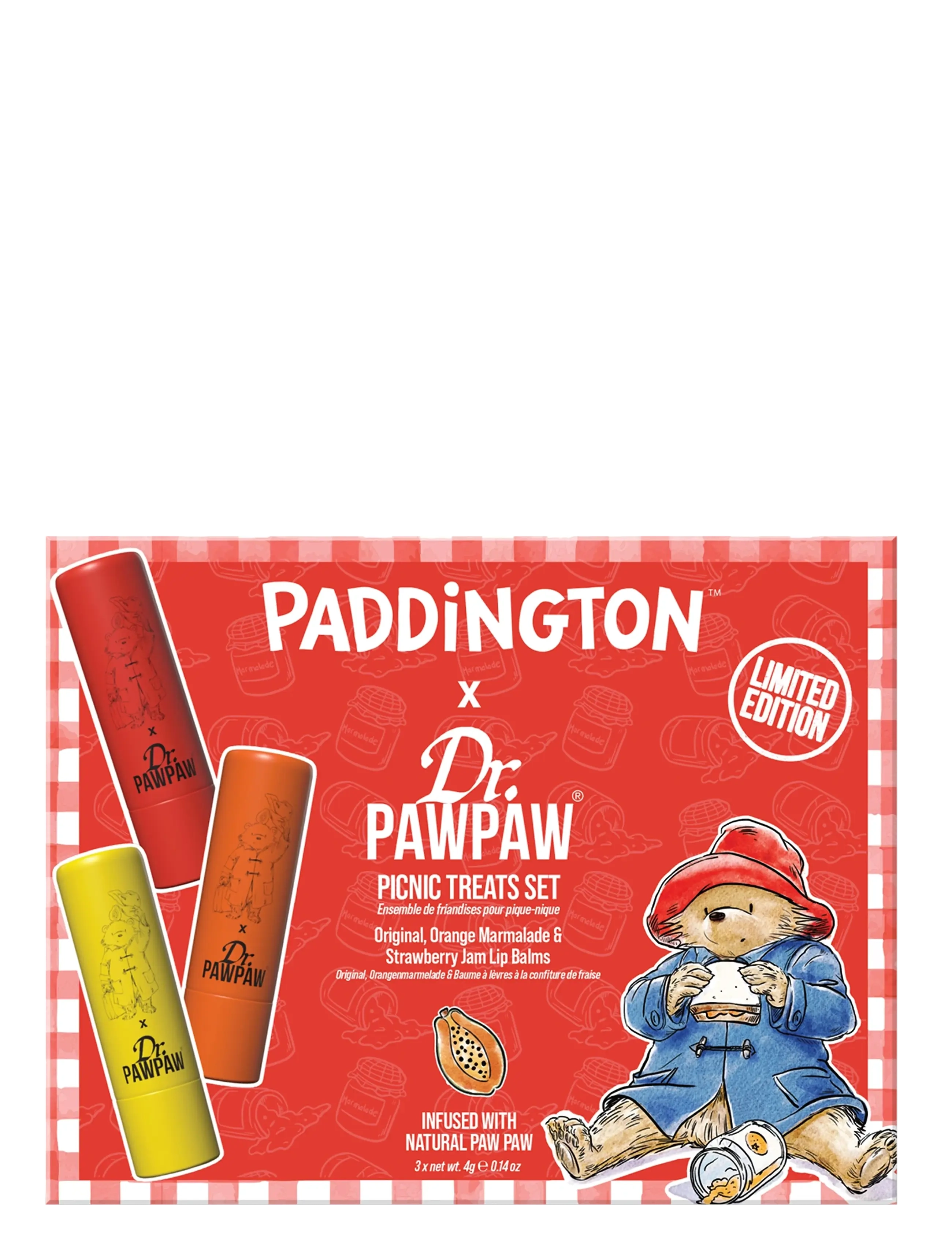 Dr.PawPaw Dr.PAWPAW Paddington Picnic Treats; Marmalade; Original & Strawberry - Nyheder - CLEAR / undefined