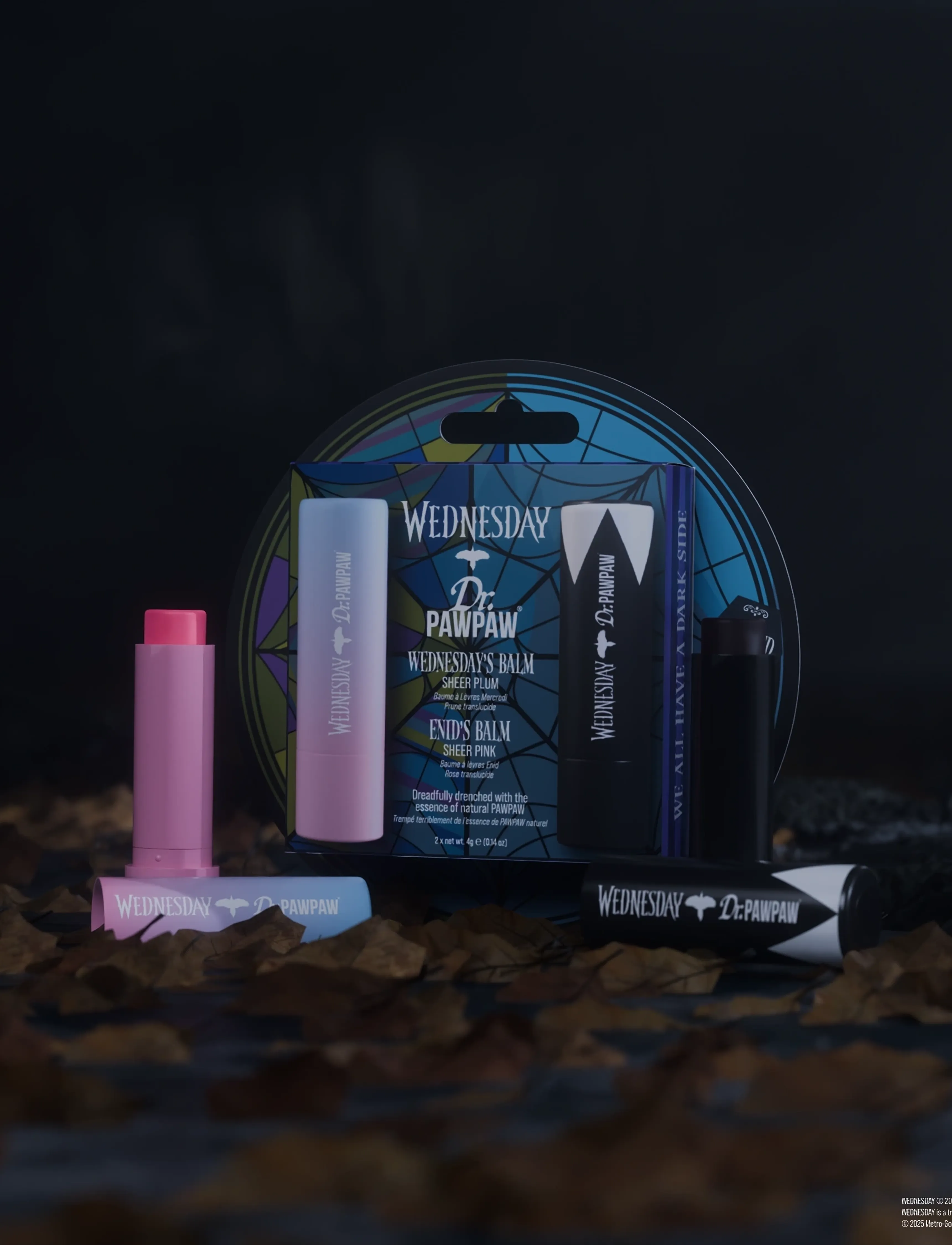 Dr.PawPaw Dr.pawpaw Wednesday Ophelia Hall Duo - Wednesday & Enid Balms, 8 G, Pink, Lip Care > Lip Balm, Dame