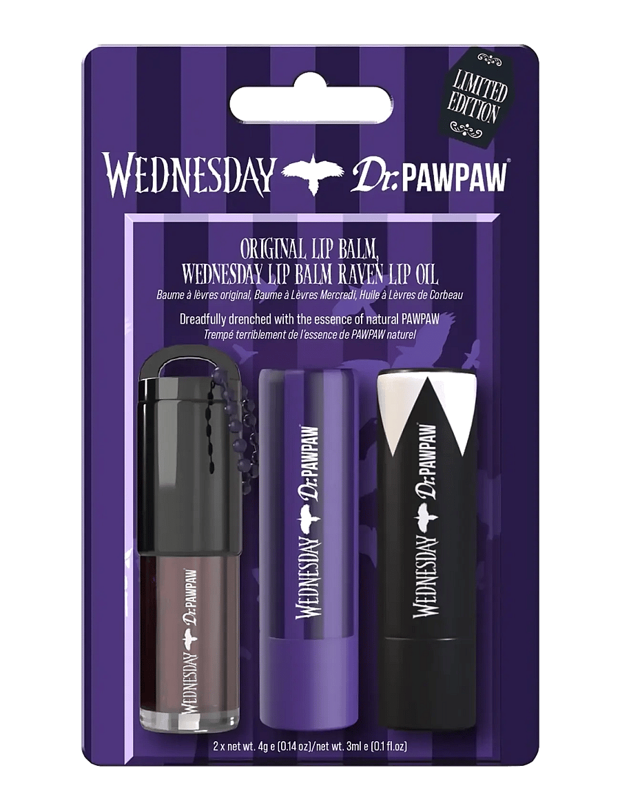 Dr.PawPaw - Dr.PAWPAW Wednesday Gift Set - original, sheer black balm & lip oil - læbepomade - peach pink & sheer plum & sheer blackberry tint - 1