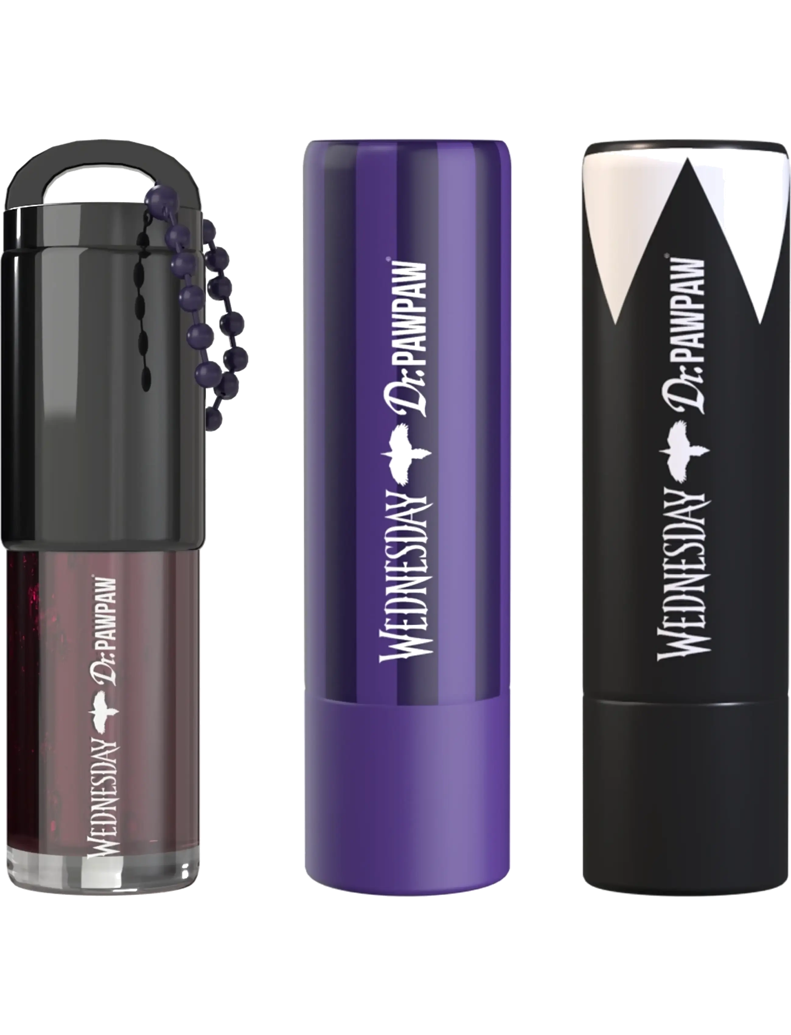 Dr.PawPaw - Dr.PAWPAW Wednesday Gift Set - original, sheer black balm & lip oil - læbepomade - peach pink & sheer plum & sheer blackberry tint - 2