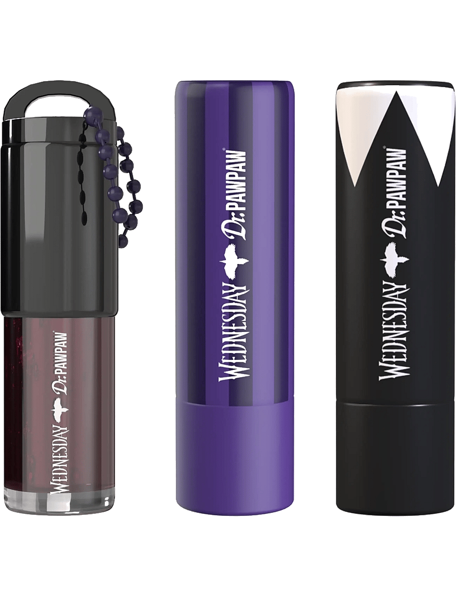 Dr.PawPaw - Dr.PAWPAW Wednesday Gift Set - original, sheer black balm & lip oil - læbepomade - peach pink & sheer plum & sheer blackberry tint - 2