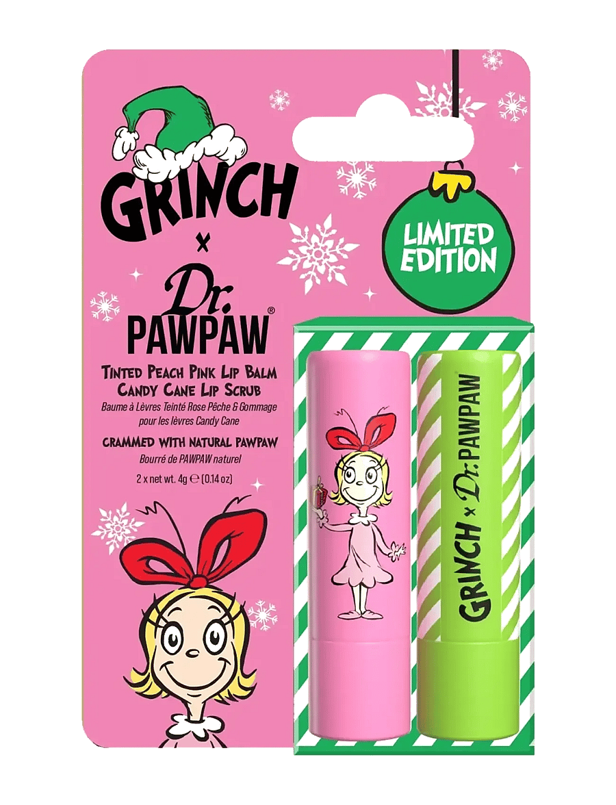 Dr.PawPaw - Dr.PAWPAW The Grinch Sugar Scrub Stick & Peach Pink Duo - huulte koorijad - peach pink - 0