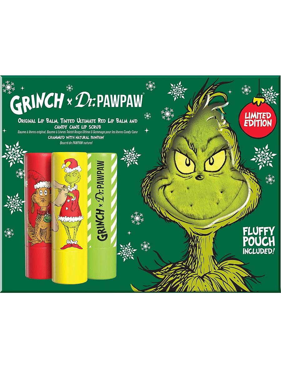 Dr.PawPaw - Dr.PAWPAW The Grinch Ultimate Red, Sugar Scrub Balm, Original + Gift - huulte koorijad - ultimate red & clear - 1