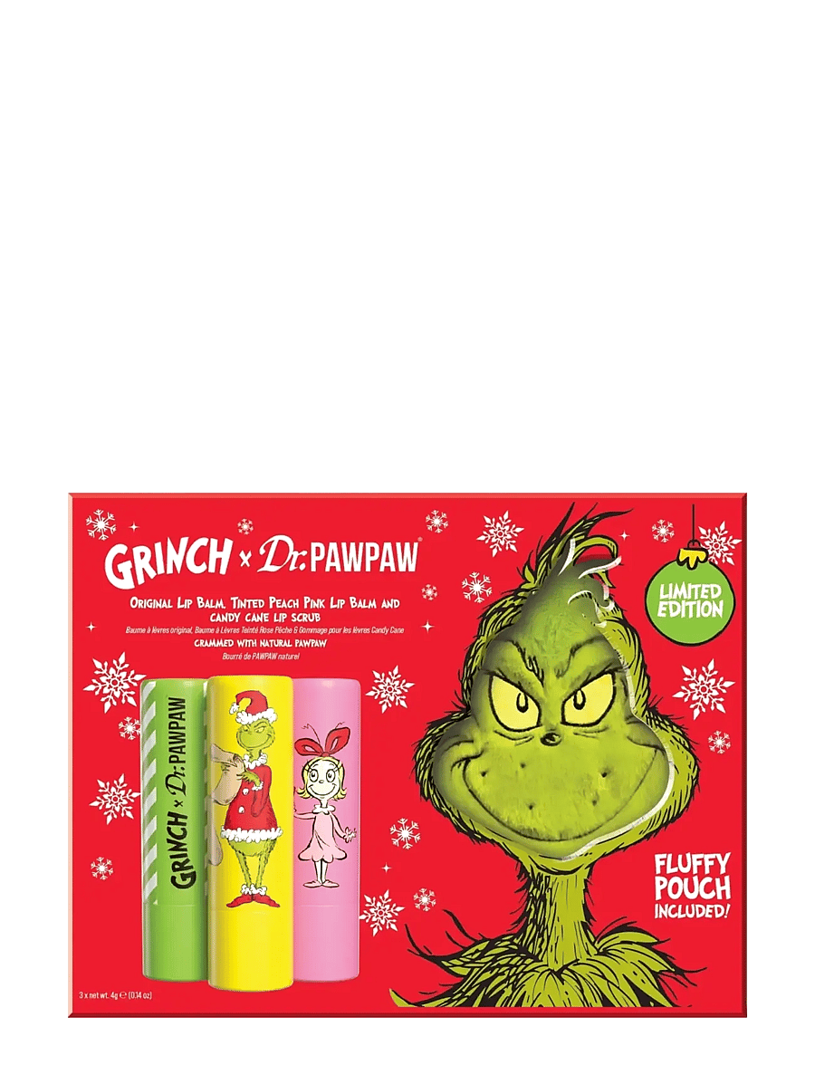 Dr.PawPaw - Dr.PAWPAW The Grinch Peach Pink, Sugar Scrub Balm, Original + Gift - giftset - peach pink & clear - 0