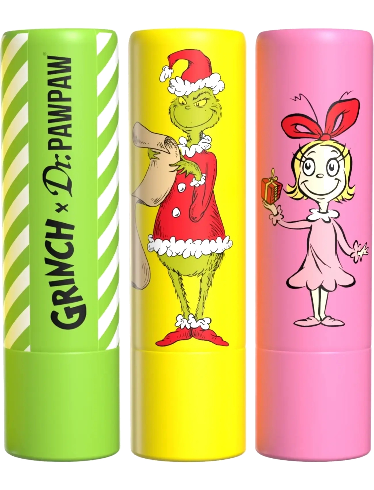 Dr.PawPaw - Dr.PAWPAW The Grinch Peach Pink, Sugar Scrub Balm, Original + Gift - læbe-scrub - peach pink & clear - 1