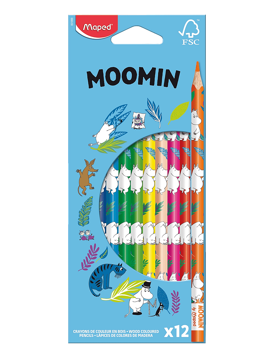 Dsignhouse Moomin - Moomin wood coloured pencils fsc x12 - värvipliiatsid - multicolor - 1