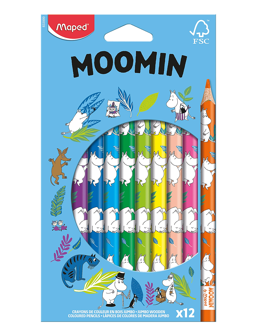 Dsignhouse Moomin - Moomin wood col.pencils jumbo fsc x12 - pliiatsid - multicolor - 0