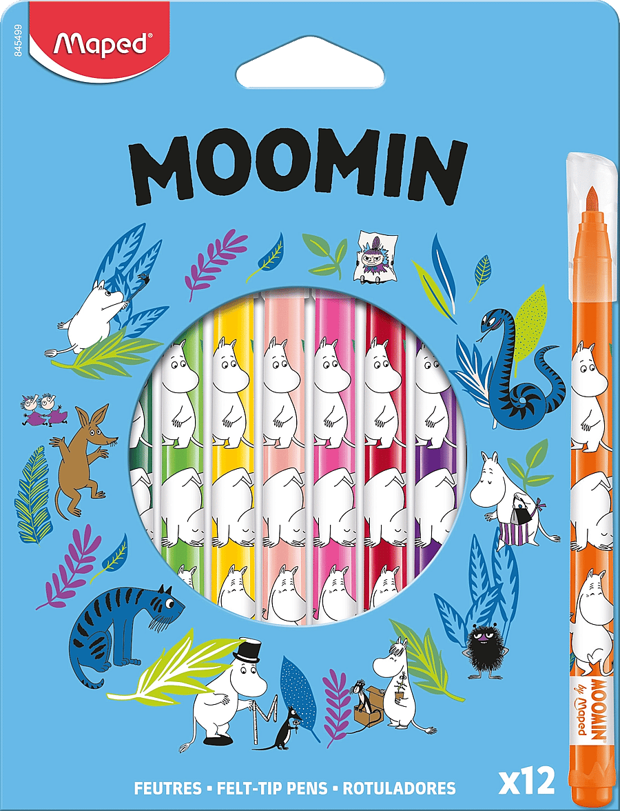 Dsignhouse Moomin - Moomin felt-pens x12 cardboard - pliiatsid - multicolor - 1