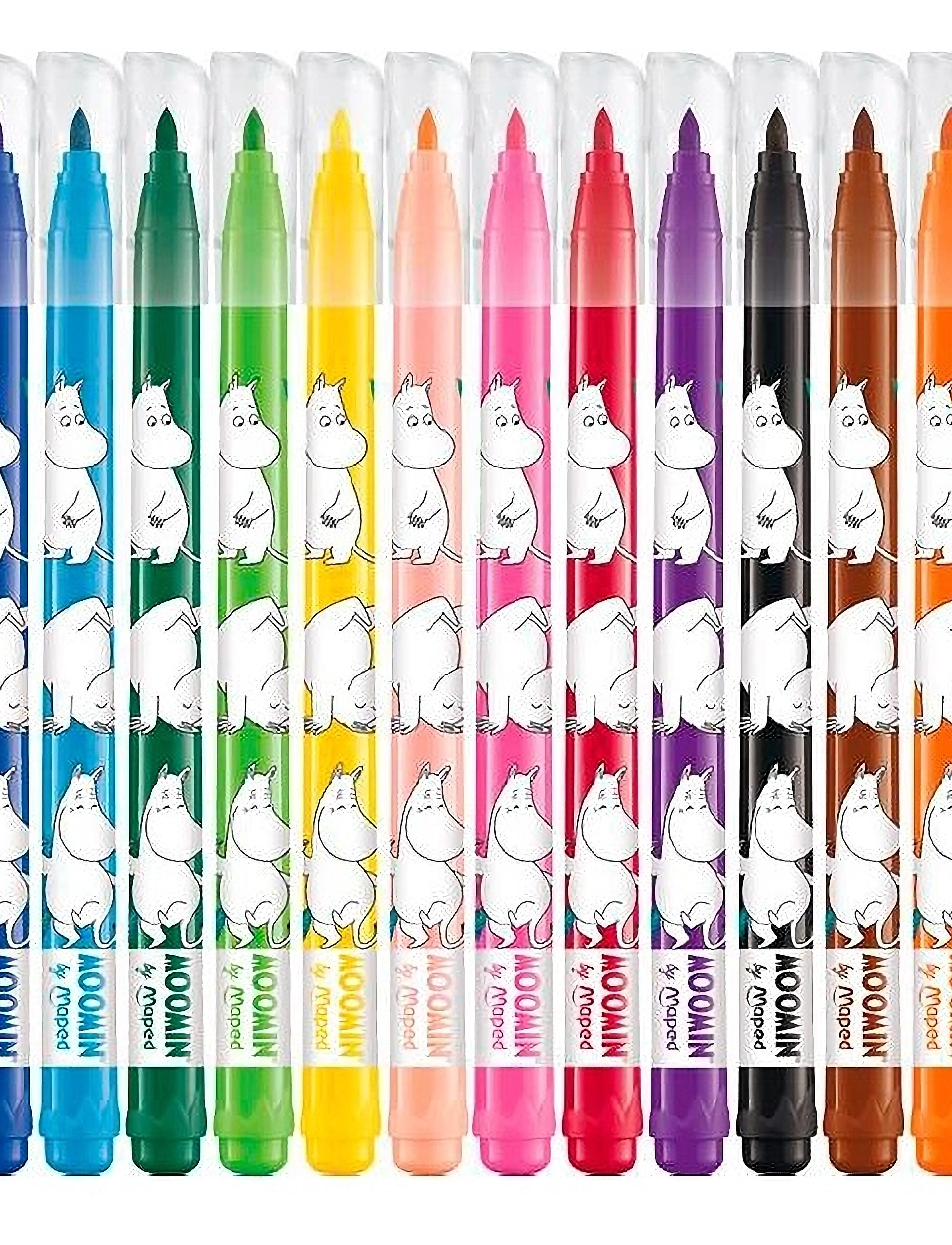 Dsignhouse Moomin Felt-Pens X12 Cardboard, 17.8X 13.5X 1.2 cm, Drawing, Mehrfarbig/gemustert - Coloured Pencils, Kinder