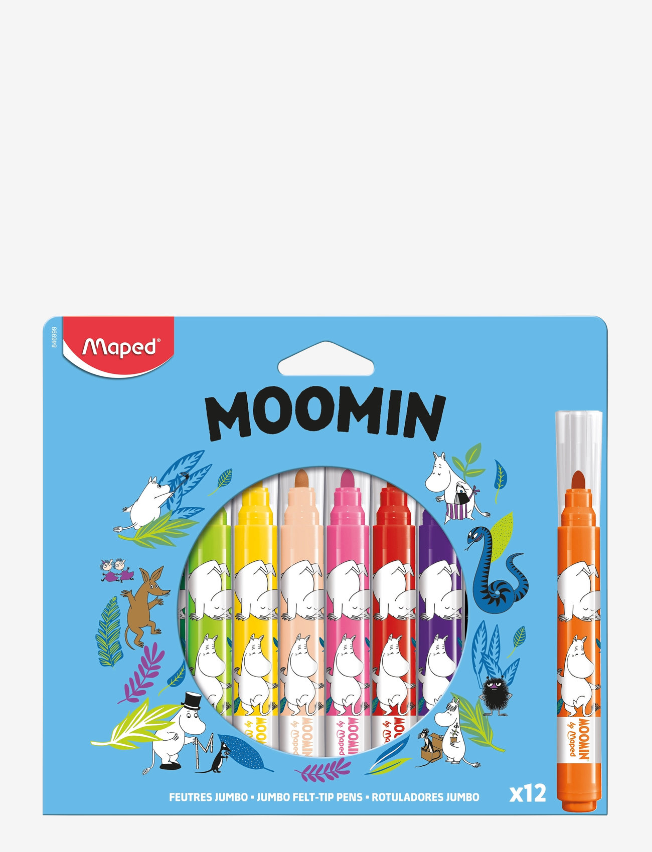 Dsignhouse Moomin - Moomin jumbo felt-pens x12 cardbox - pliiatsid - multicolor - 1