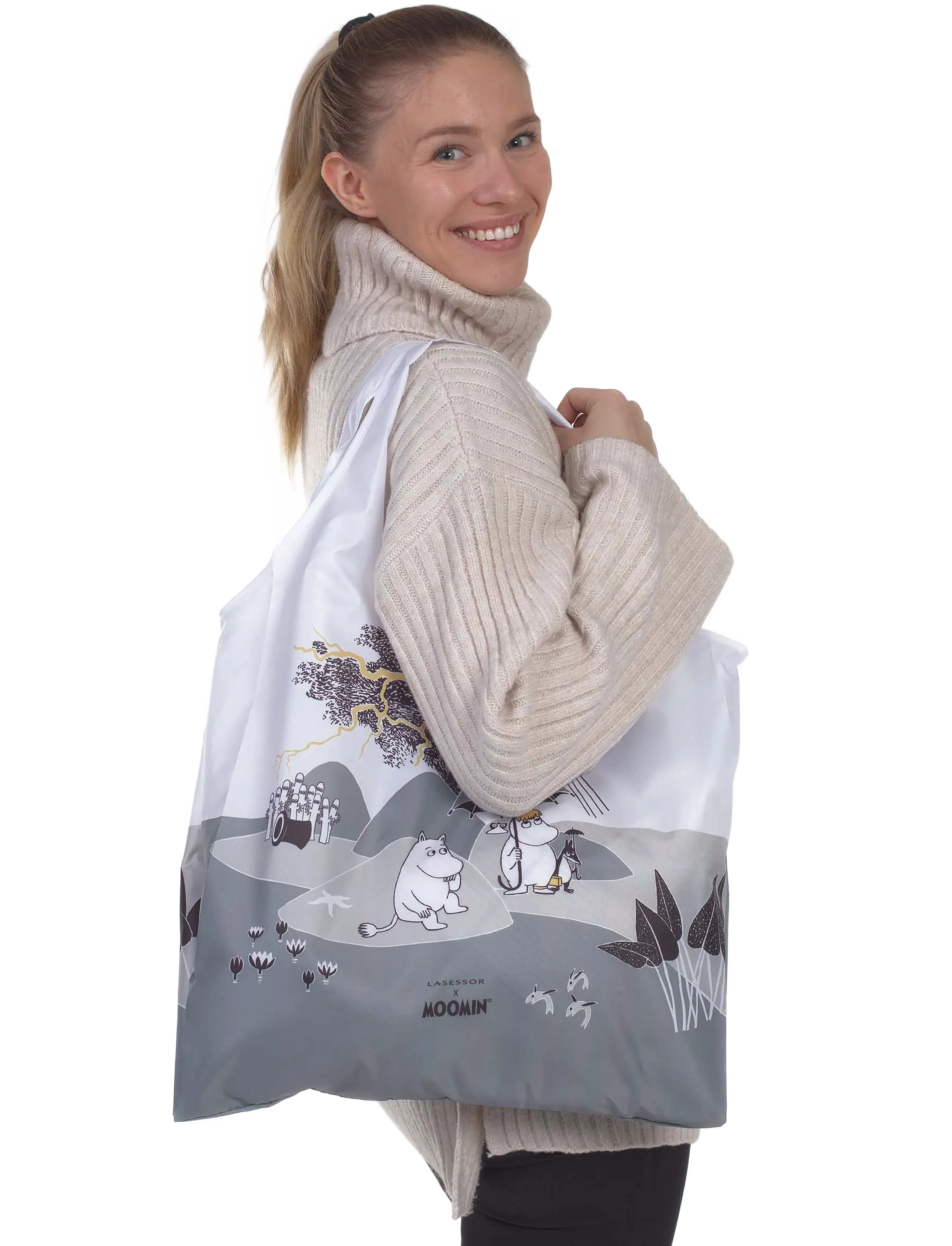 Dsignhouse Moomin - Moomin ecobag Moomin on Island white/grey - tote bags - multi-coloreed - 5