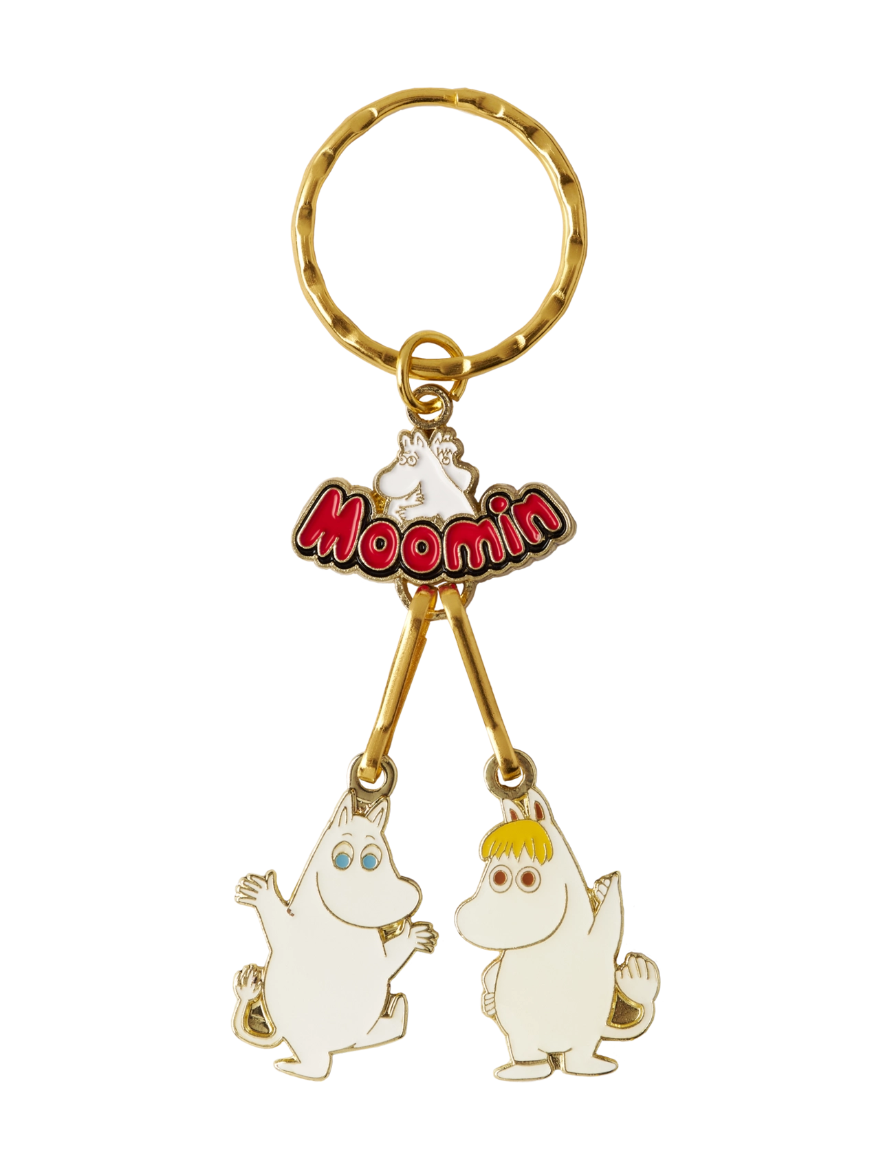 Dsignhouse Moomin Metal Keyring Friendship, L:11 cm, Accessories, Gold - Key Rings, Frauen