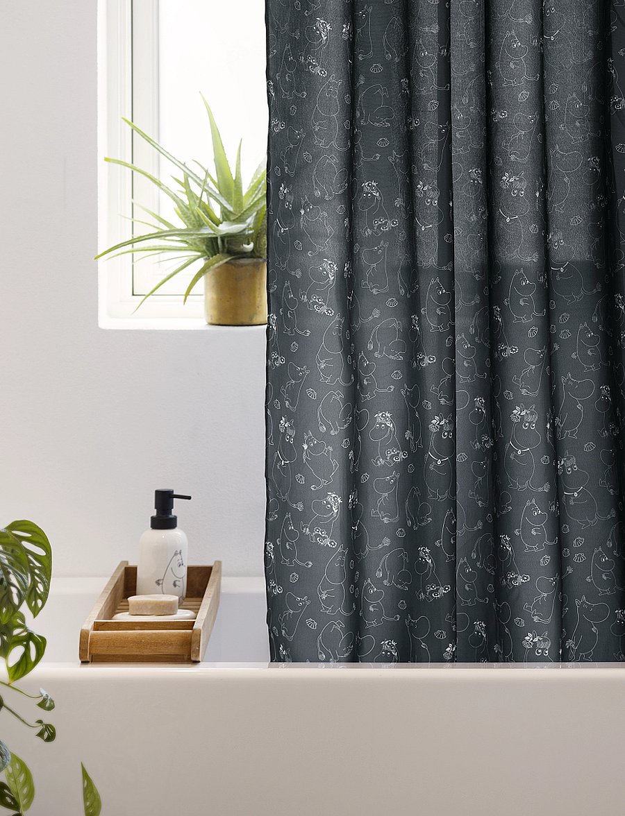 Dsignhouse Moomin - The Moomins shower curtain - duschvorhänge - black - 0