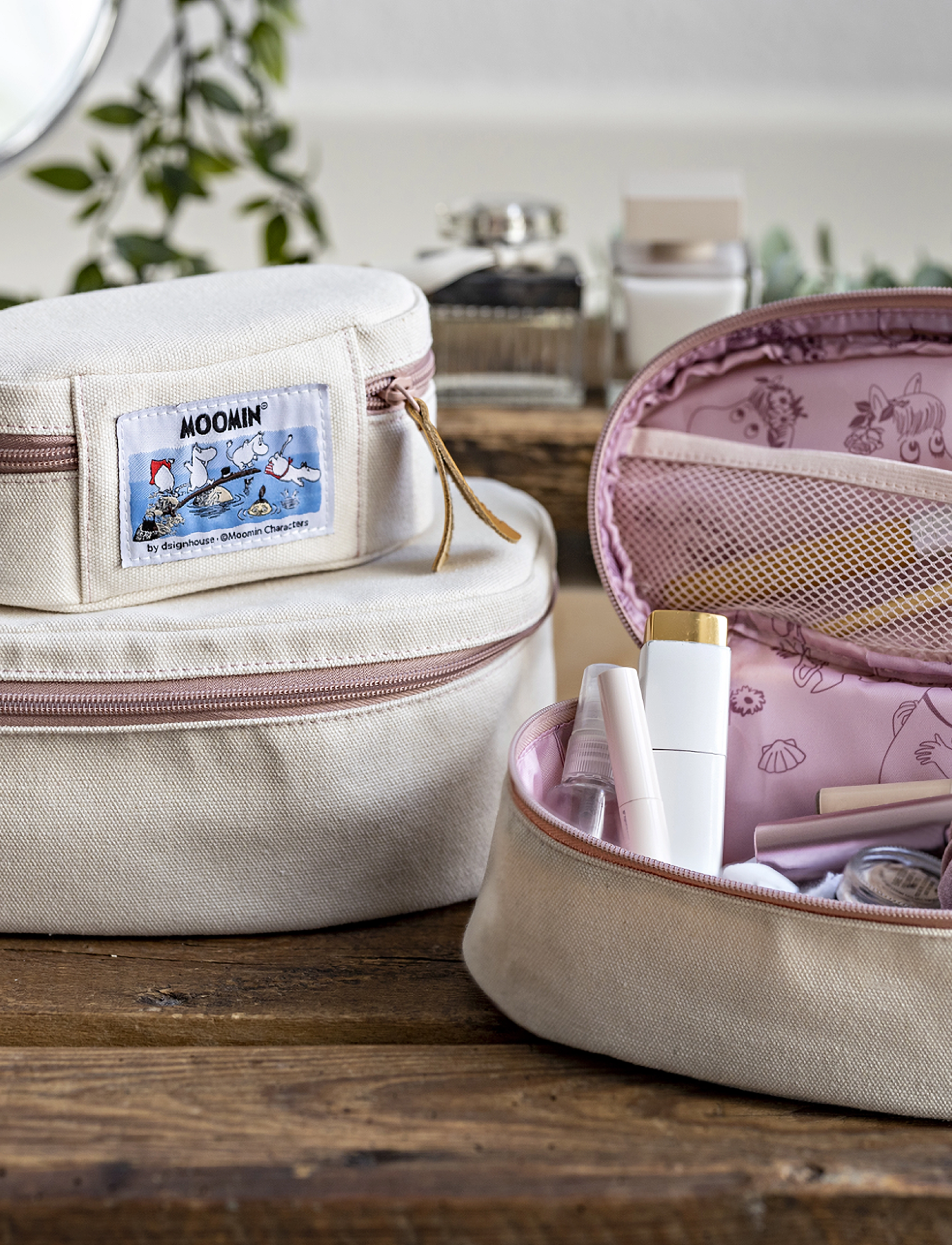 Dsignhouse Moomin The Moomins Toilet Bag, 30X11X10 cm, Bags, Creme - Toiletry Frauen