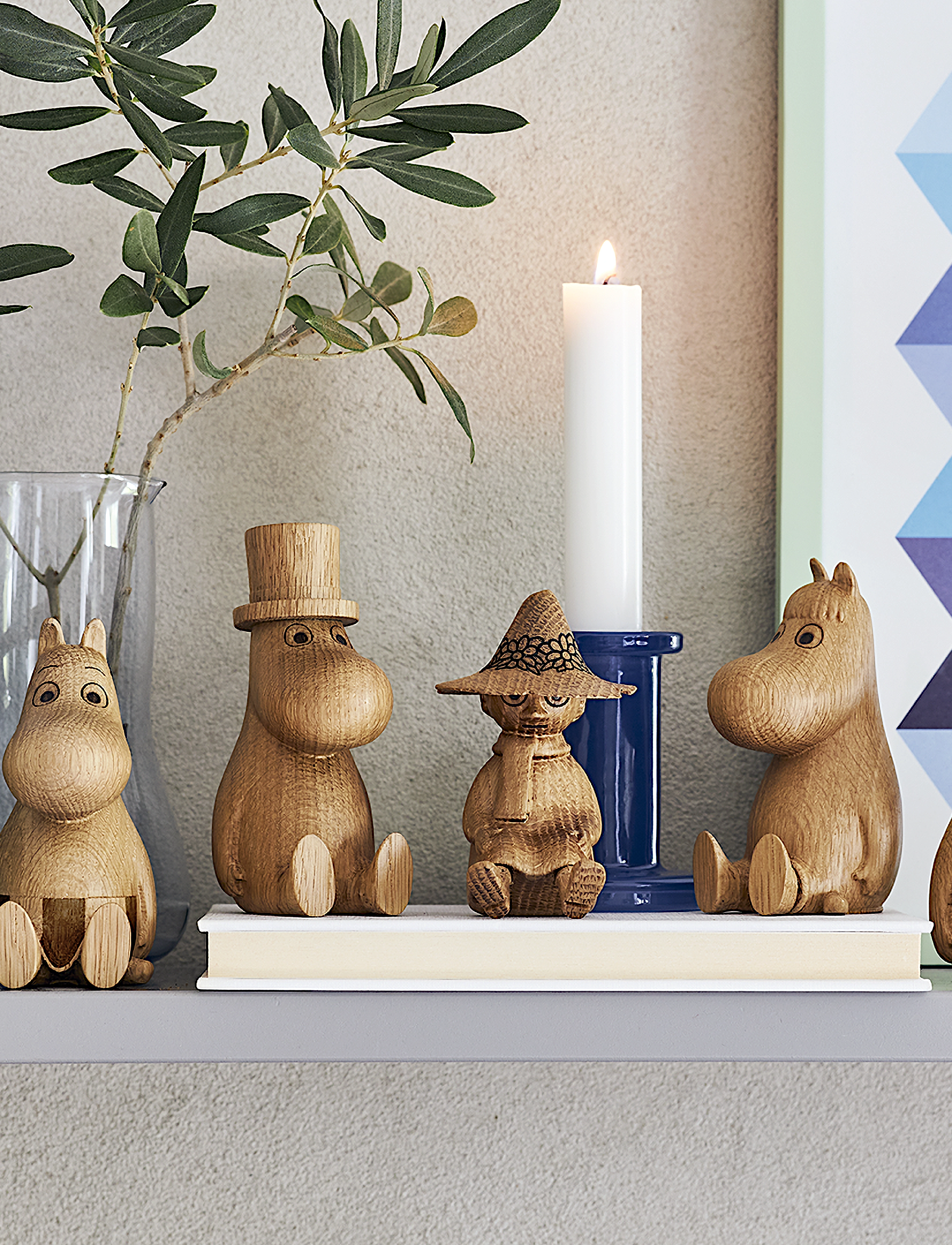 Dsignhouse Moomin Mumitroll Oak Figurine Made By Hand, 10 cm, Decorative Accessories-details - Wooden Figures, Homeware