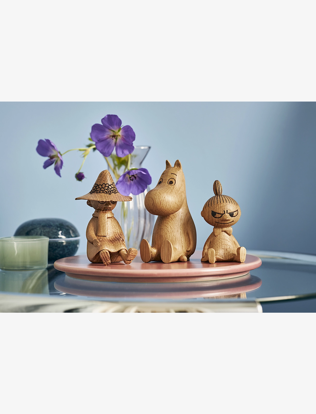 Dsignhouse Moomin - Snufkin oak figurine made by hand - puidust kujud - natural - 3