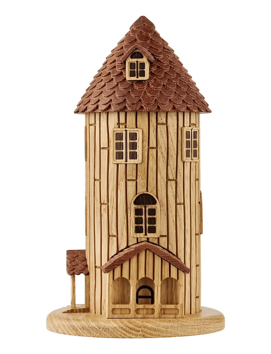 Dsignhouse Moomin - Mumitroldenes hus, FSC egetræ/sapele - holzfiguren - natural - 1