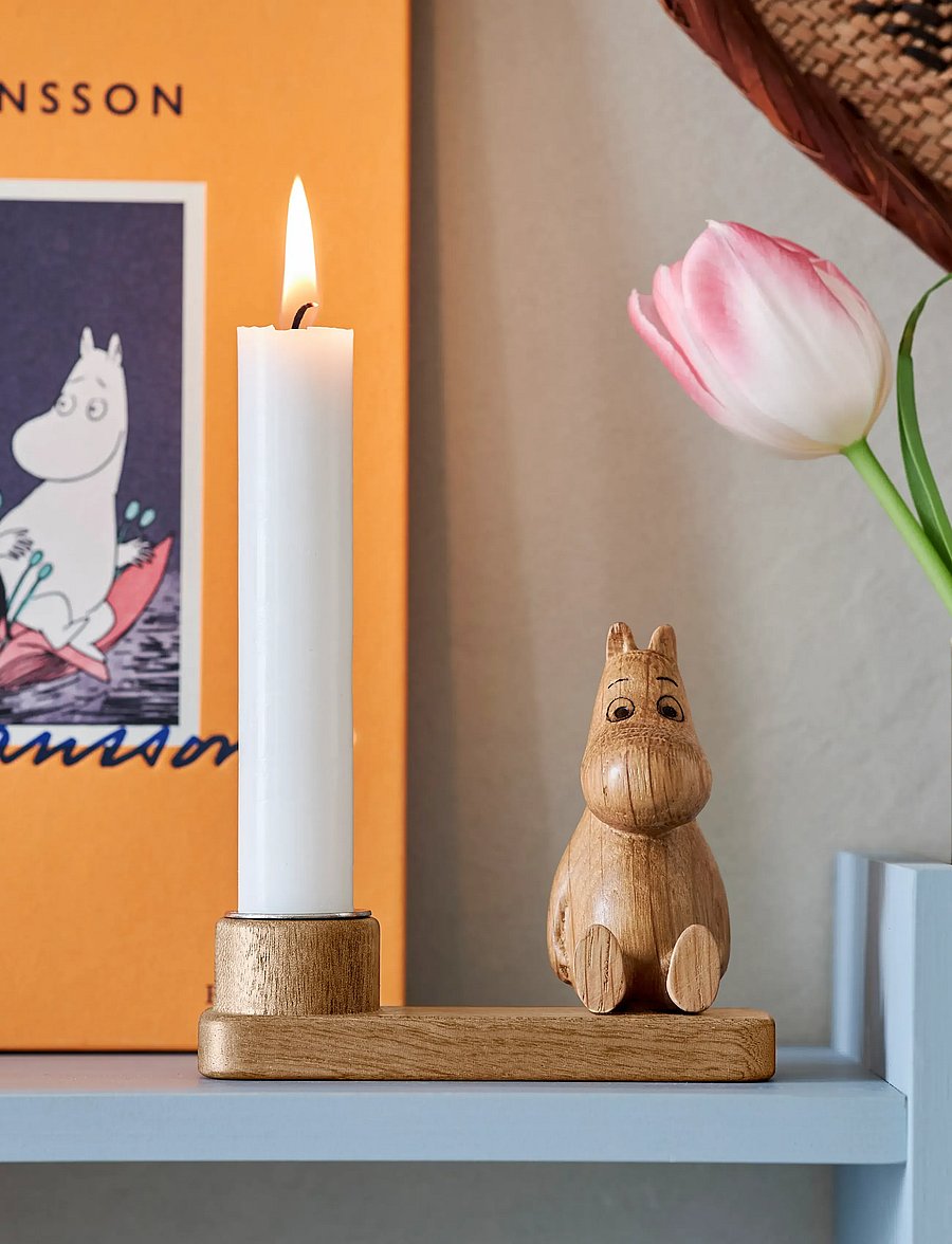 Dsignhouse Moomin - Mumitroldene lysestage Lille My FSC Egetræ - kerzenständer - natural - 2