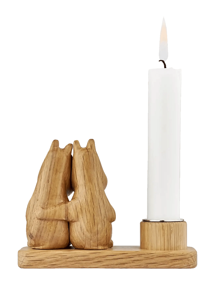 Dsignhouse Moomin - Mumitroldene HUG Lysestage FSC egetræ - teeküünlahoidjad - natural - 1