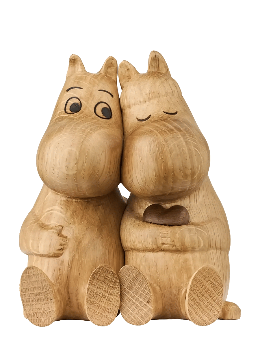 Dsignhouse Moomin - Mumitroldene HUG FSC m/valnød hjerte limited edition - figuri ja skulptuurid - natural - 1