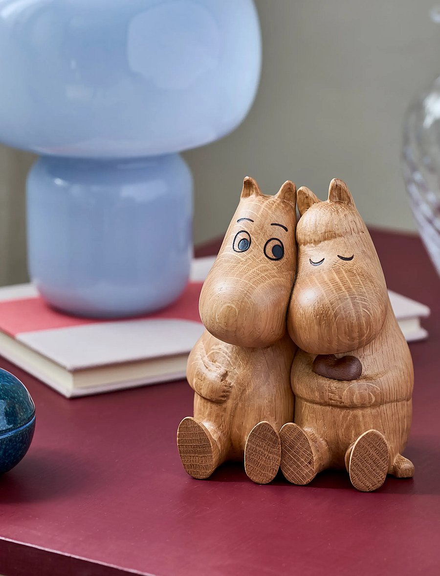 Dsignhouse Moomin - Mumitroldene HUG FSC m/valnød hjerte limited edition - figuri ja skulptuurid - natural - 0