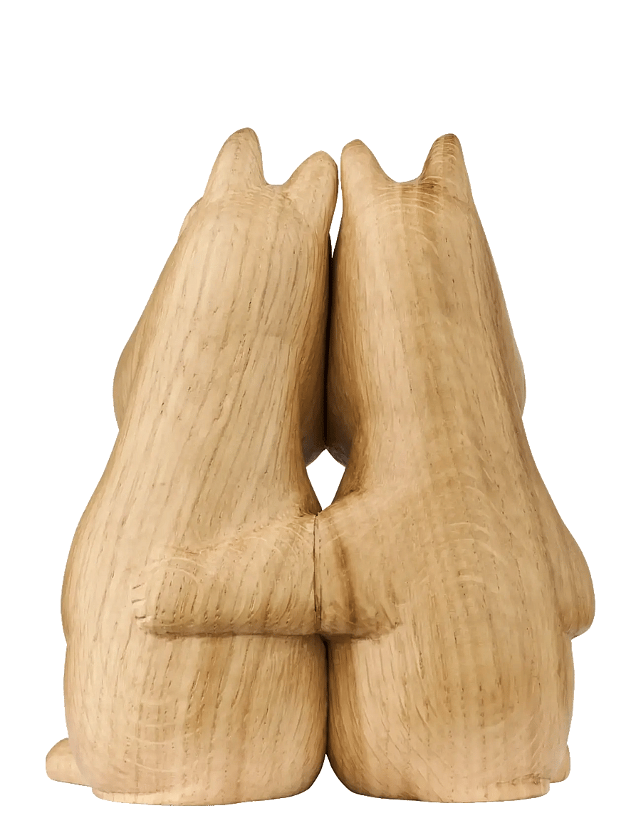 Dsignhouse Moomin - Mumitroldene HUG FSC m/valnød hjerte limited edition - figuri ja skulptuurid - natural - 3