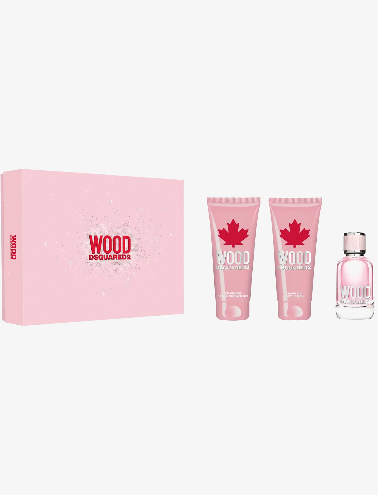 DSQUARED2 - Gift Set Wood Pour Femme EdT + Body Lotion + Shower Gel - til hende - clear - 0