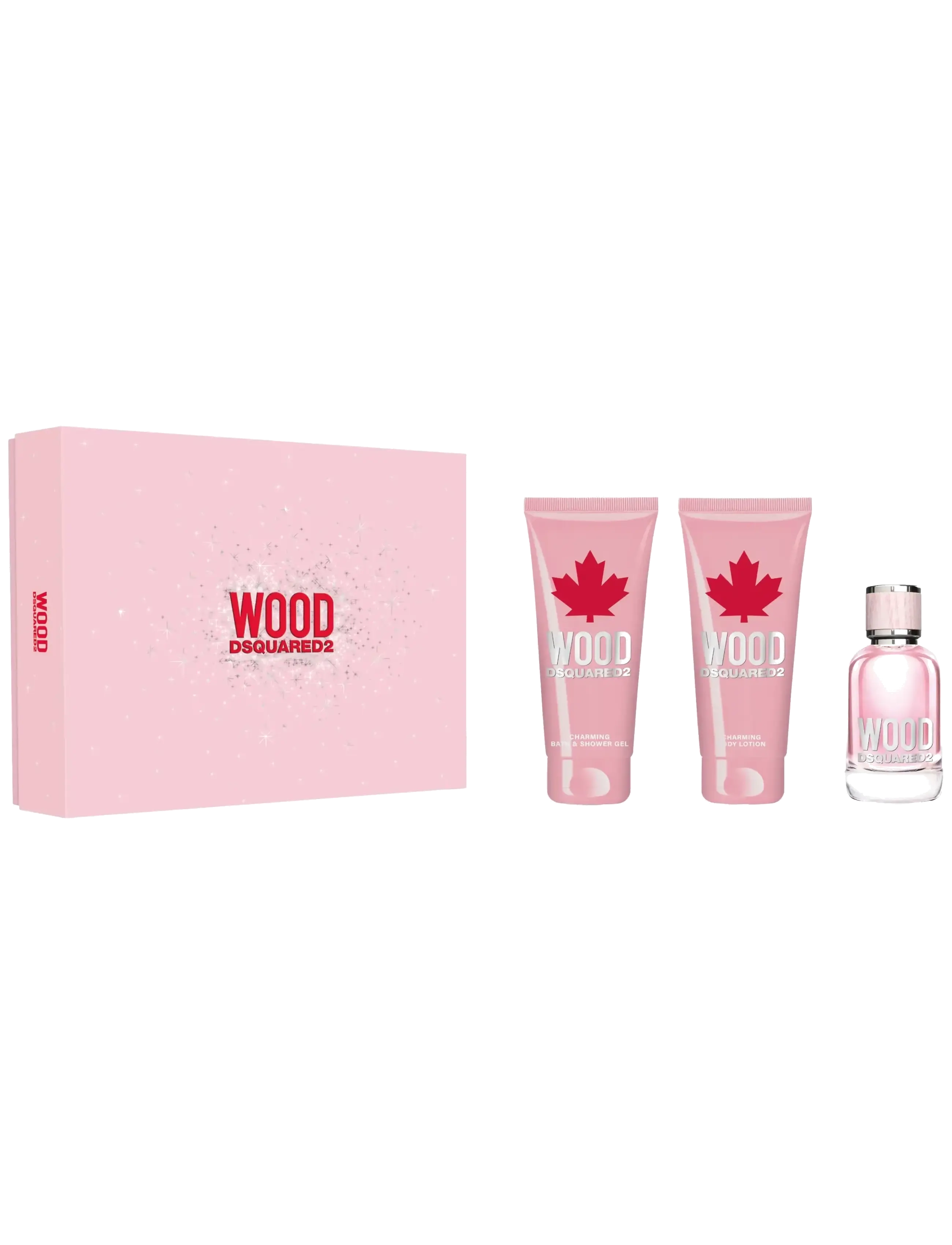 DSQUARED2 Gift Set Wood Pour Femme EdT + Body Lotion + Shower Gel - Tuoksusetit - CLEAR / undefined