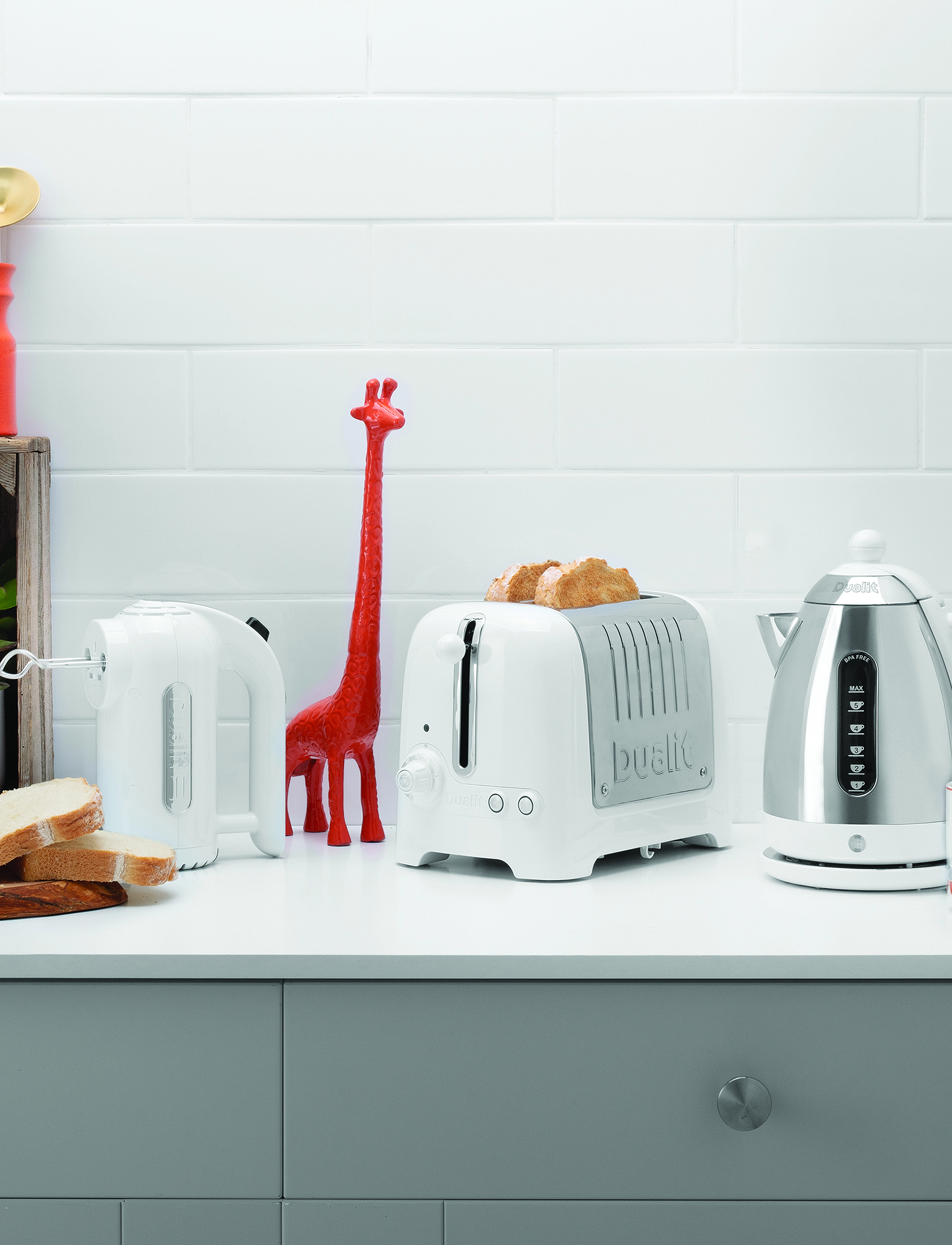 Dualit Brødrister Lite, 2 S, Kitchen Appliances, Weiß - Toasters, Homeware