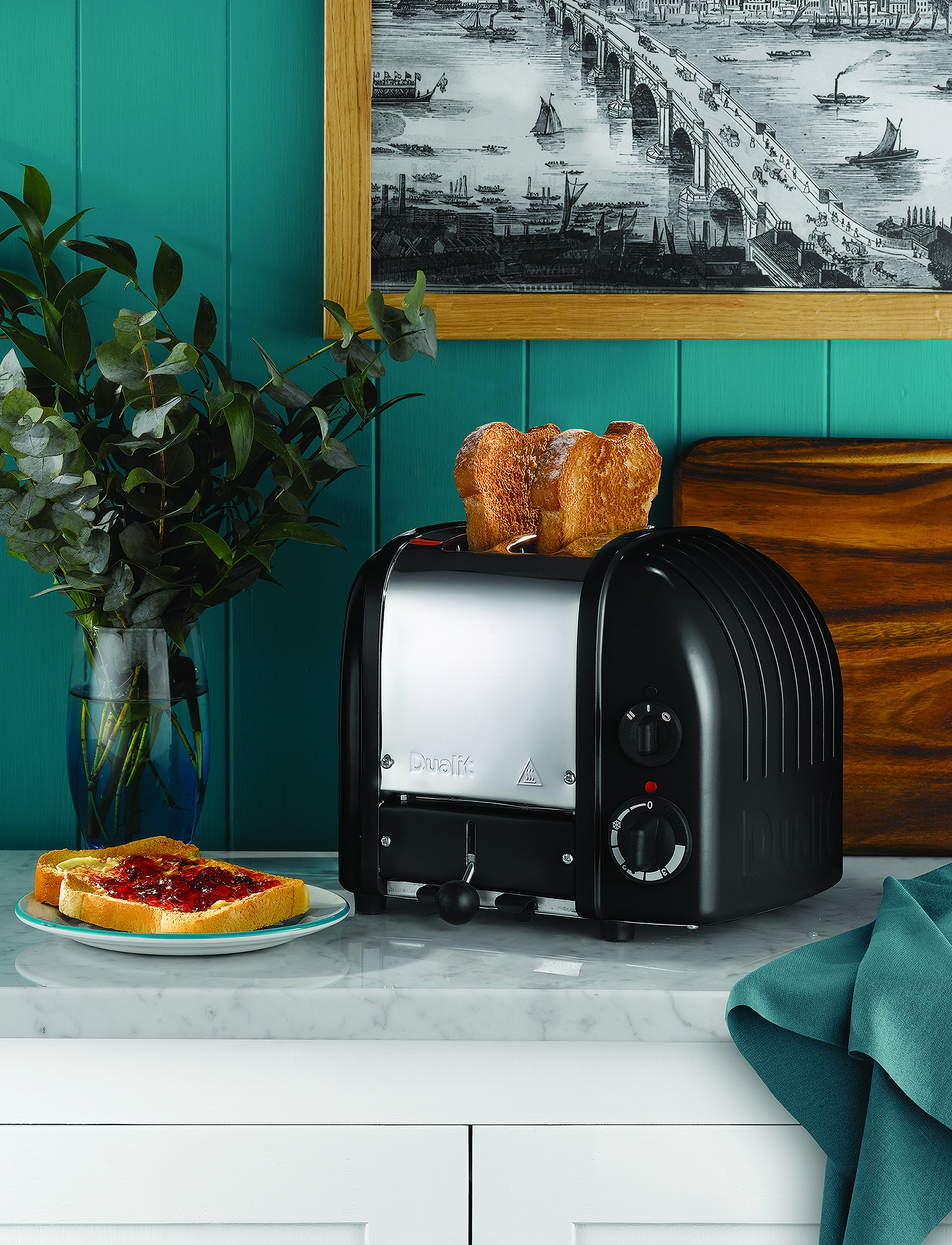 Dualit Brødrister Classic, 2 S, Kitchen Appliances, Schwarz - Toasters, Homeware