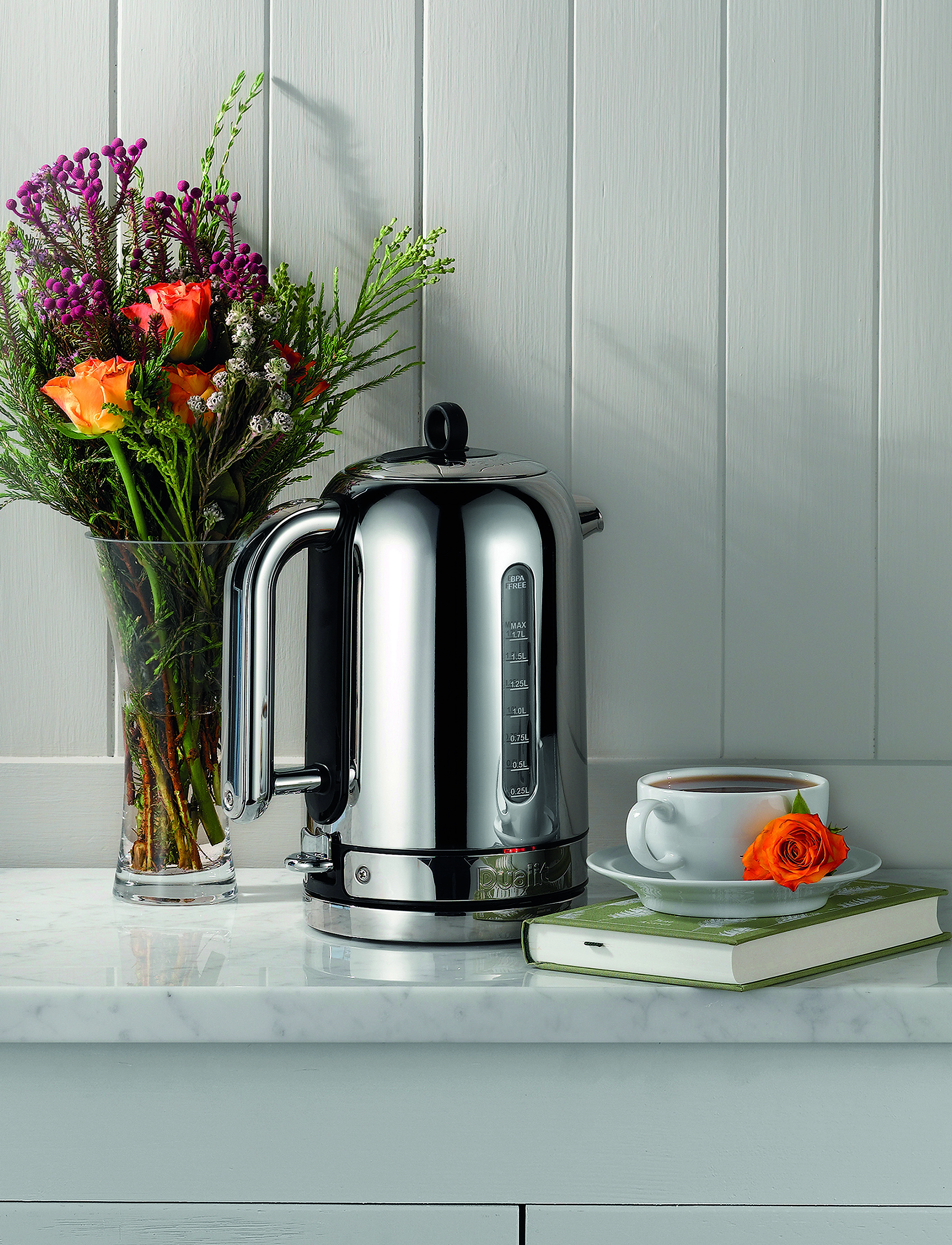 Dualit Vandkoger Classic, Rustfrit Stål, 1.7 l, Silver, Køkkenmaskiner > Kedler Og Vandkogere, Unisex